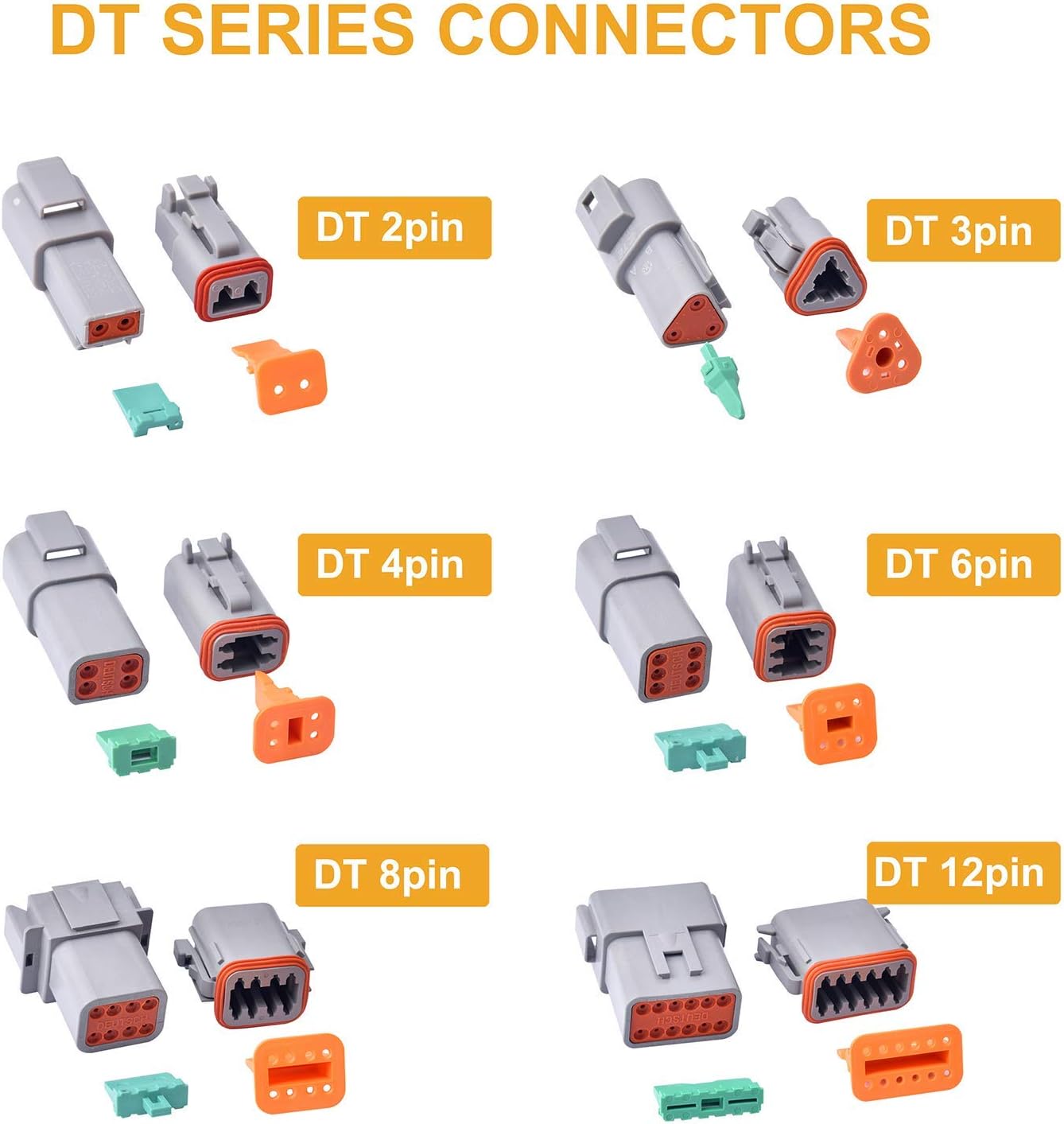VIGRUE 2pin 4sets Upgrade+96pcs 8 Sets 2 3 4 6 8 12 Pin 16-20AWG Waterproof Car Electrical Wire Connector Terminals Plug Kit : Automotive