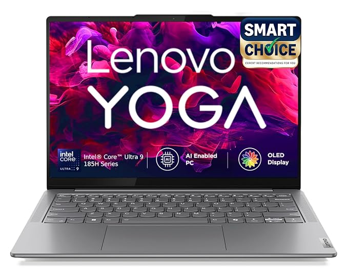 Lenovo Yoga Slim 7 (Smartchoice) Intel Core Ultra 9 185H 14"(35.5cm) WUXGA-OLED Laptop (32GB RAM/1TB SSD/AI PC/Windows 11/Microsoft 365 Basic + Office Home 2024/1Yr ADP Free/Grey/1.39Kg), 83CV00B3IN deal from amazon