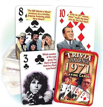 Flickback 1971 بطاقات اللعب Trivia