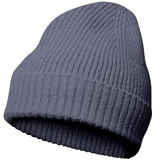 NORTHWIND Ribbed Winter Cap for Men and Women, Beanie Woolen Cap for Women, Winter Wear, Beanie Cap for Men, Woolen Cap for Man (Dark Grey)