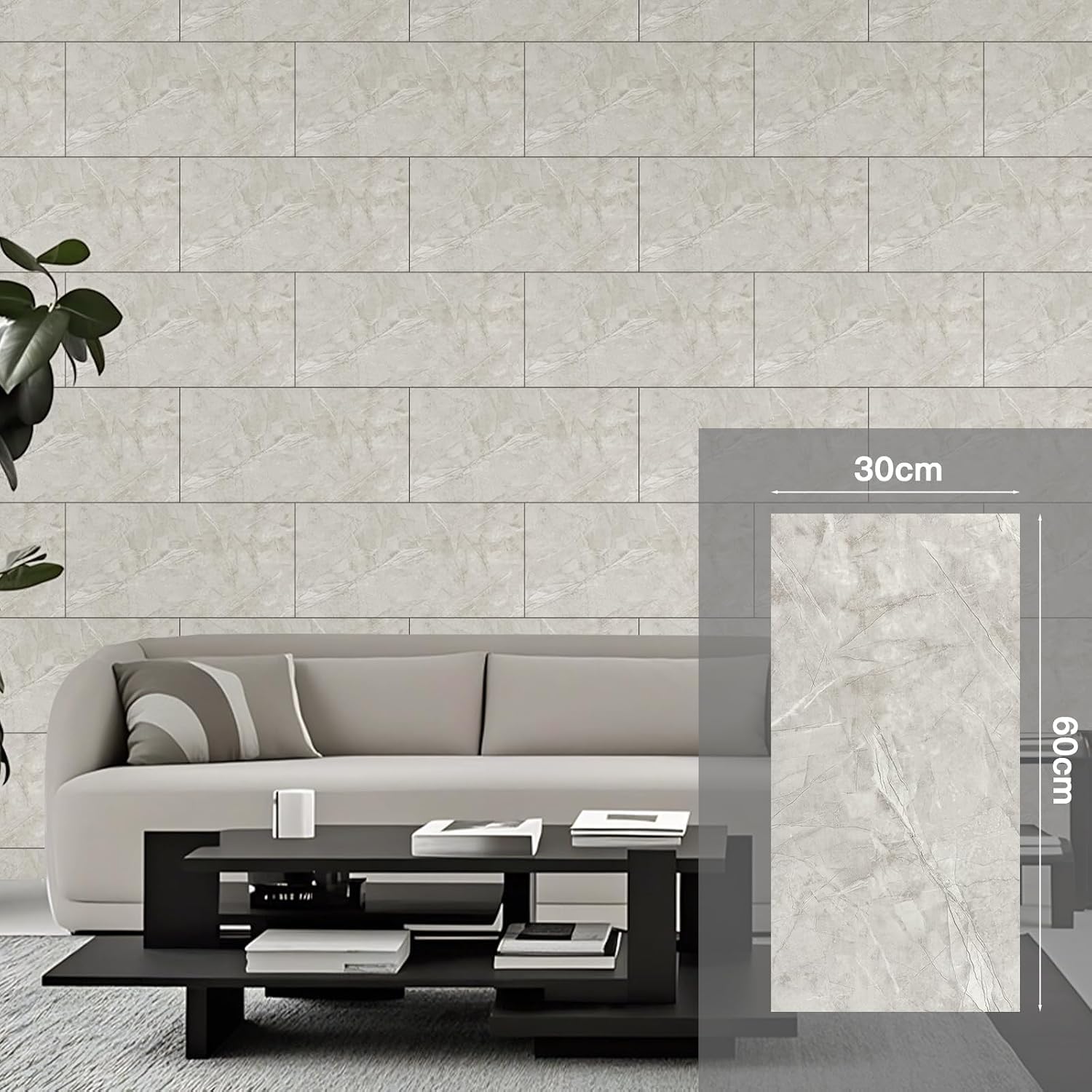 Rivestimento Murale Aspetto Marmo - 10x Pannello - Alternativa alle Piastrelle del Bagno/della Cucina,Grigio | Pannelli per Pareti Doccia, Pannelli per Pareti Posteriori della Cucina