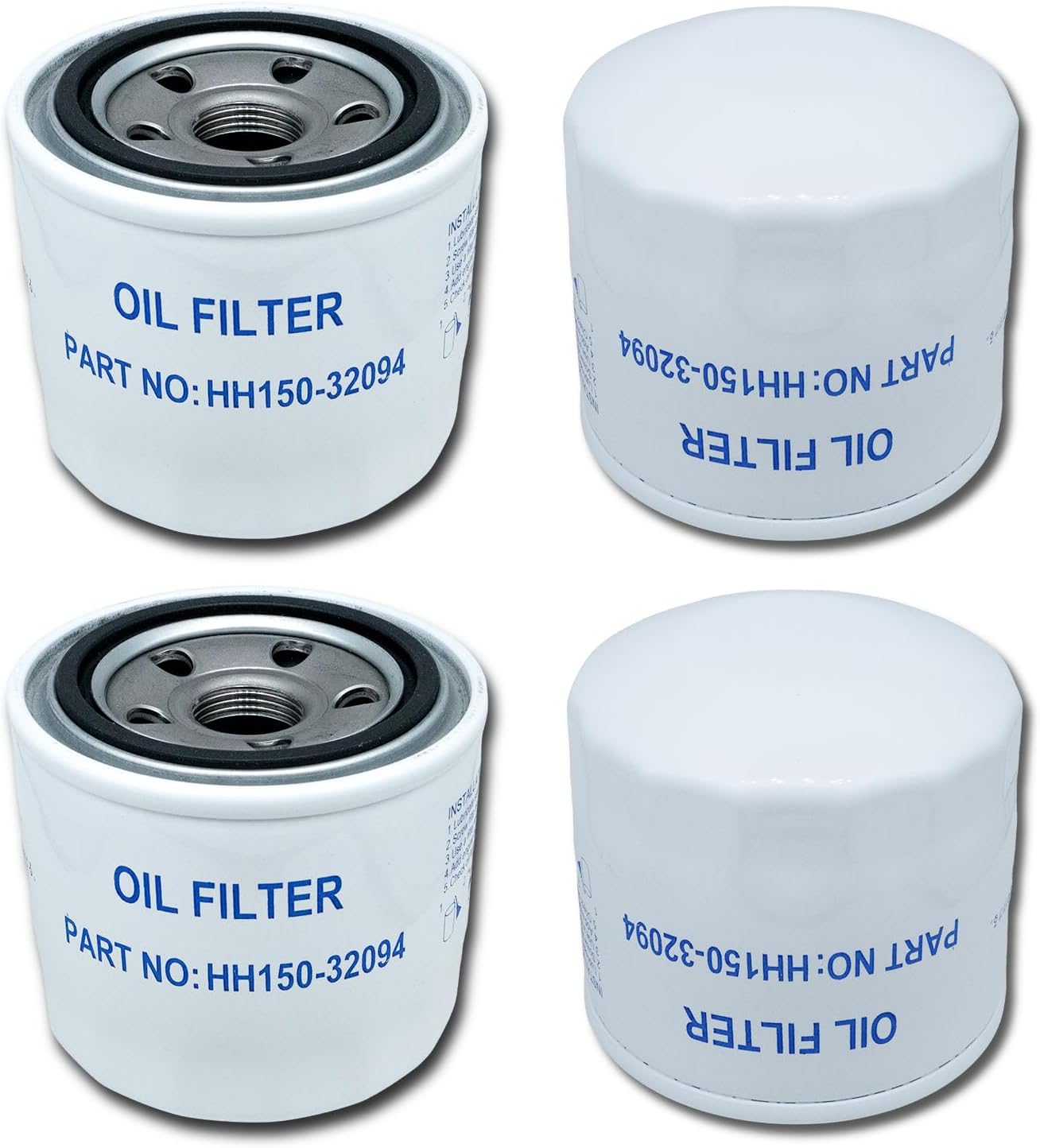 Oil Filters HH150-32094 Compatible with Kubota BX2200D BX22D BX23D B20 B21 B26 ZD1211 ZD25 ZD28 ZD326 ZD331 ZG327 B5100 B5200 B6100 B6200 B7100 B7200 Tractors - 4 Pack
