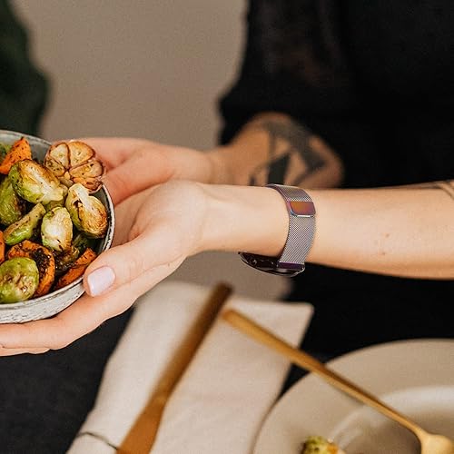 Miniatura 7 de Amzpas Correa de reloj de metal de liberación rápida de 0.787 in 0.866 in, correa de reloj de acero inoxidable, correa de repuesto magnética de