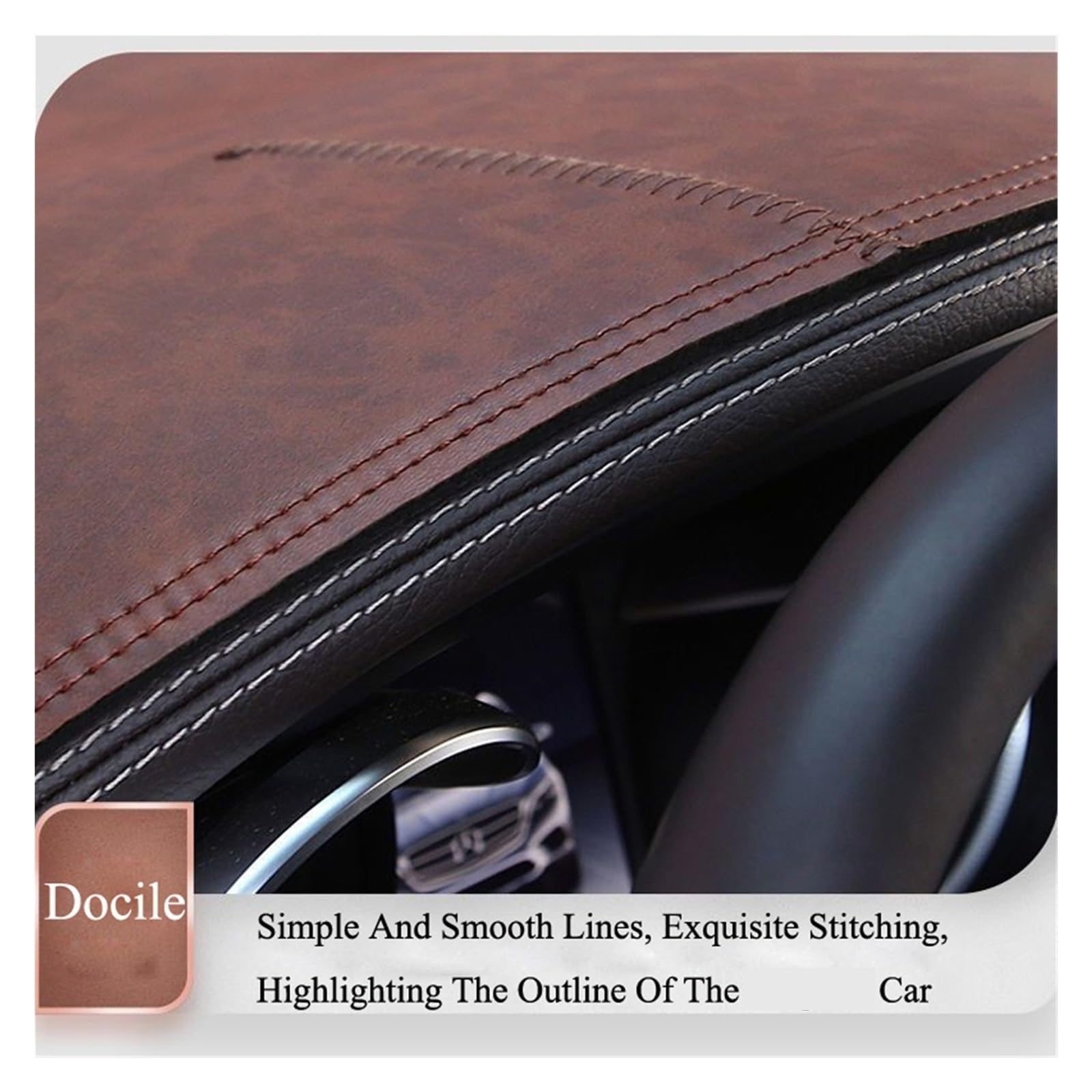 Armaturenbrett-Abdeckmatte Für Hyundai Für Grandeur Für Azera 2006 2007-2011 Armaturenbrettabdeckung Brettmatte Teppichunterlage Sonnenschutz Retro Lederkissen Autozubehör Dashboard rutschfeste Mat(