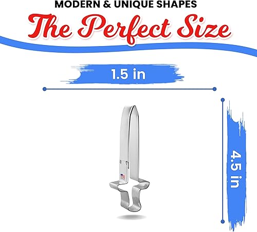 Miniatura 3 de Foose Cortador de galletas de espada de 4,5 pulgadas de acero B1703