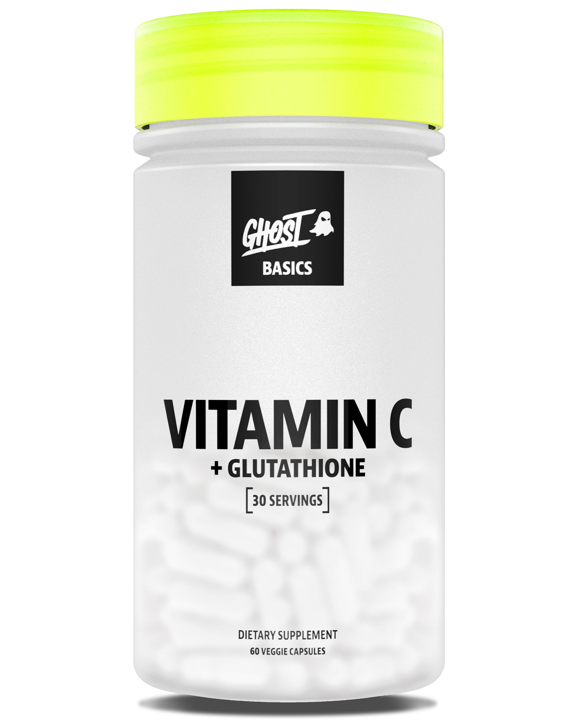 Amazon.com: GHOST Basics Vitamin C + Glutathione Supplement for Men & Women  – 500MG PureWay-C, 250MG L-Glutathione for Immune Health Support, Detox &  Cleanse – Vegan, Soy-Free & Gluten-Free