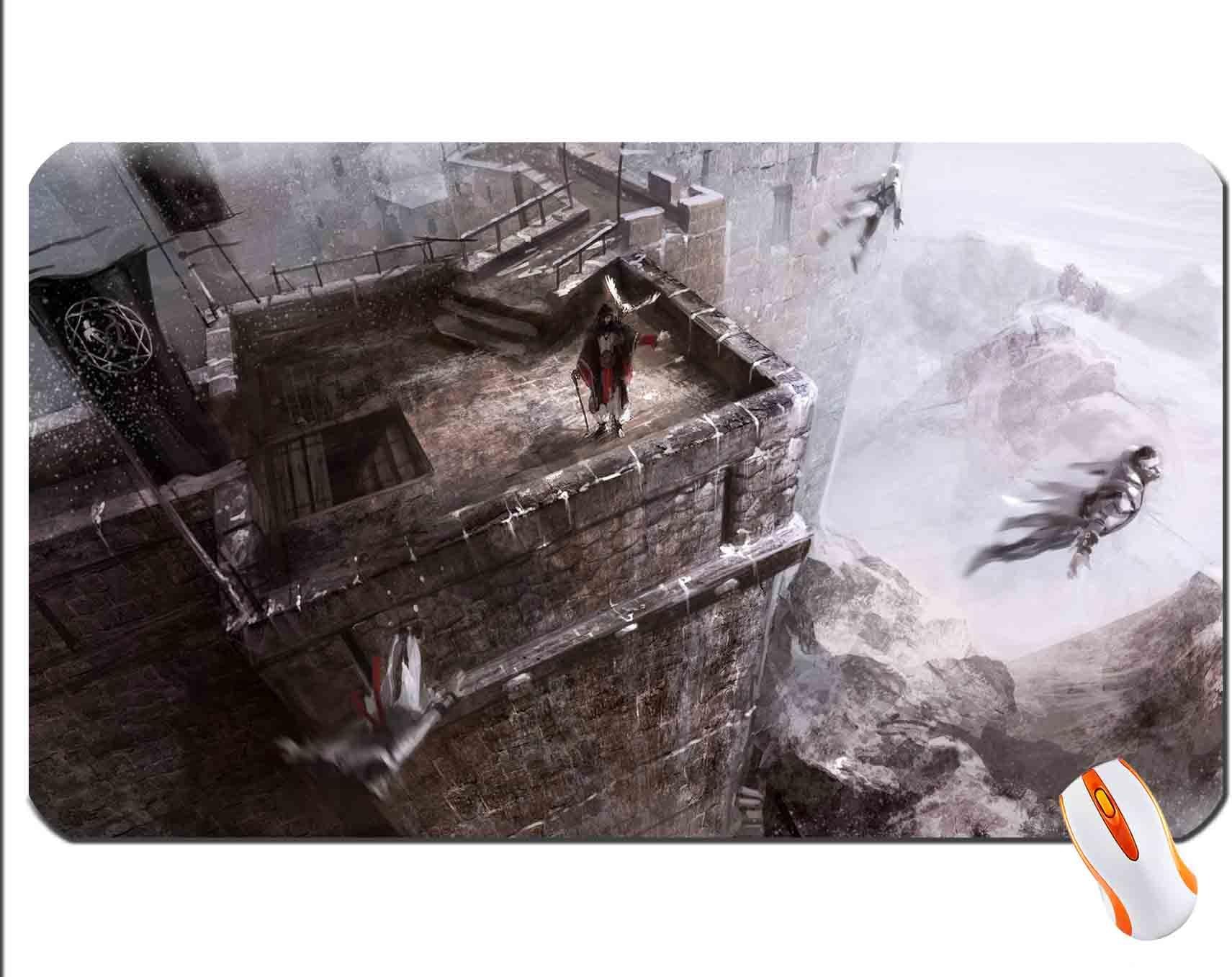 Assasin`s Creed castelo sombrio wallpaper super big mousepad Dimensions: 23.6 x 13.8 x 0.2inches(60x35x0.2cm)