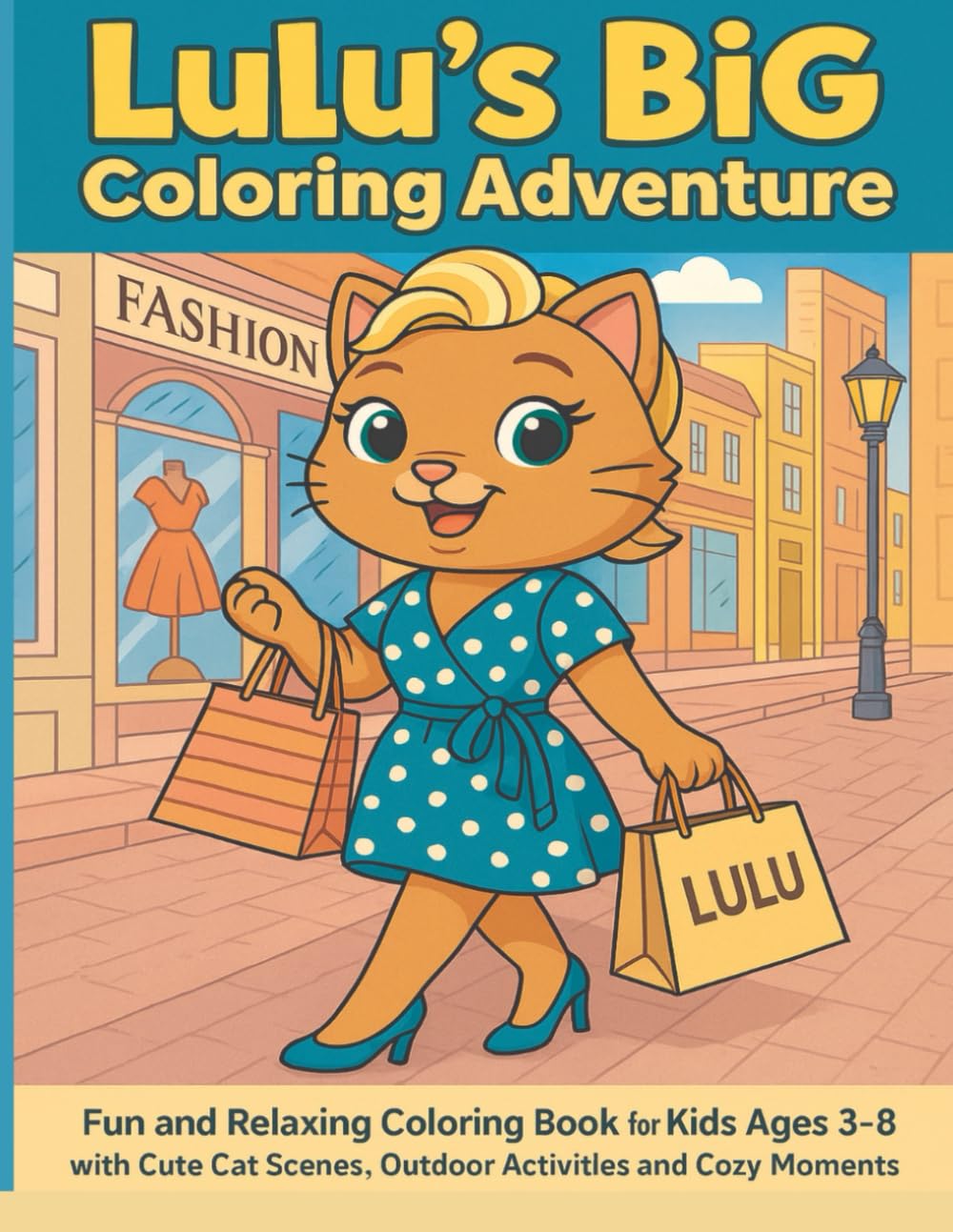 Lulu’s Big Coloring Adventure: Join Lulu on her big coloring adventure! Packed with cozy scenes, fun outfits, and wonderful outdoor moments — perfect for little artists!
