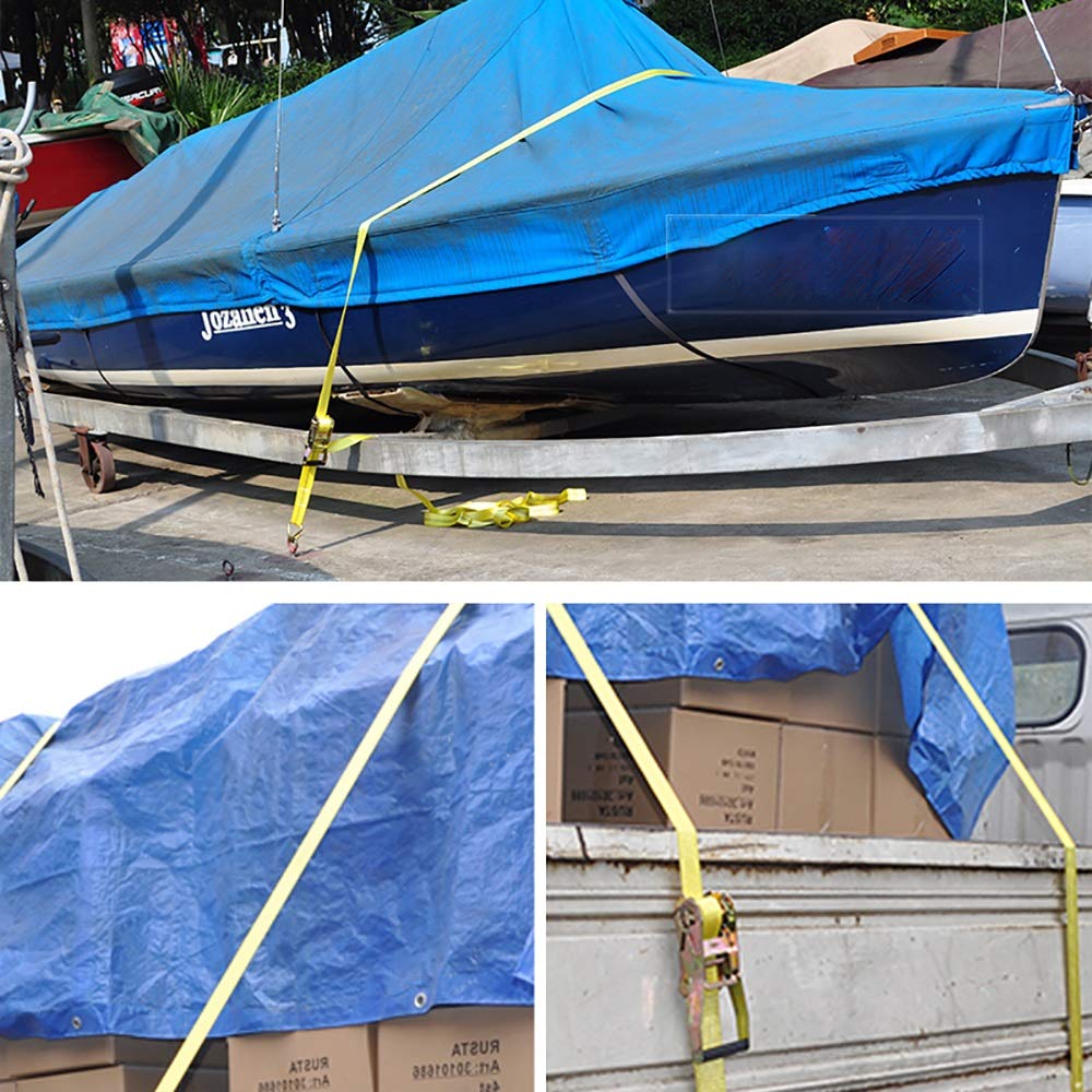 Correas de Amarre Correa de Amarre La Resistencia a la Rotura de la Correa de sujeción con Gancho en J de trinquete de 50 mm x 8 m para el Transporte de Carga es de 4500 kg para Camiones, Equipaje (