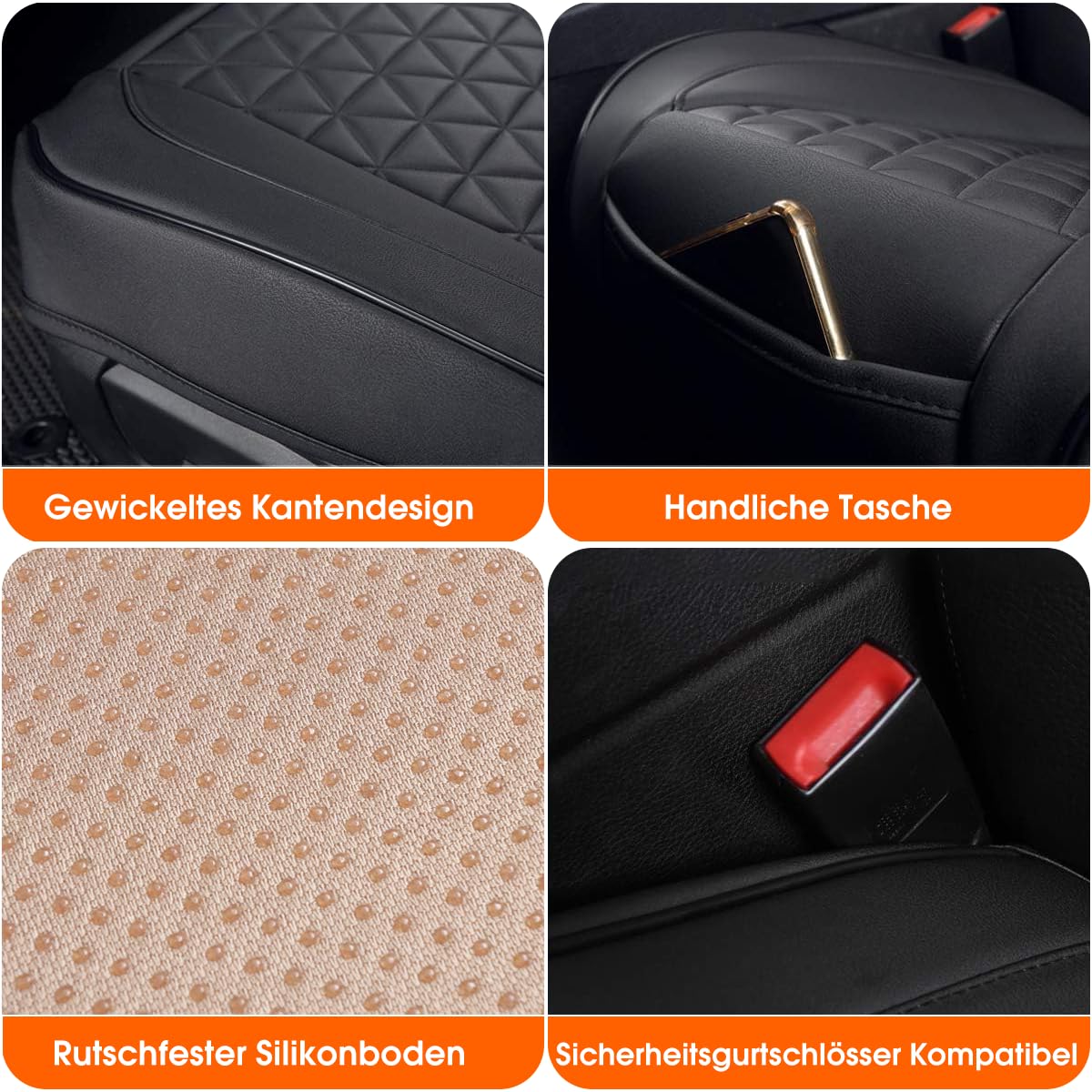 Sitzkissen, Bequeme Sitzbedeckung mit voller Rückenstützung, Universal Sitzkissen für Sitz im Winter (groß)