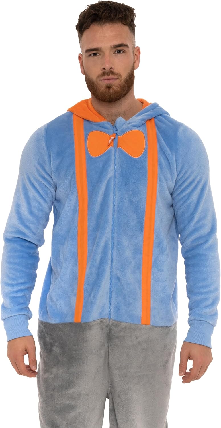 Blippi Onesie | Novelty Onesie For Men | Mens Fleece Onesie | Sizes Small To XX-Large