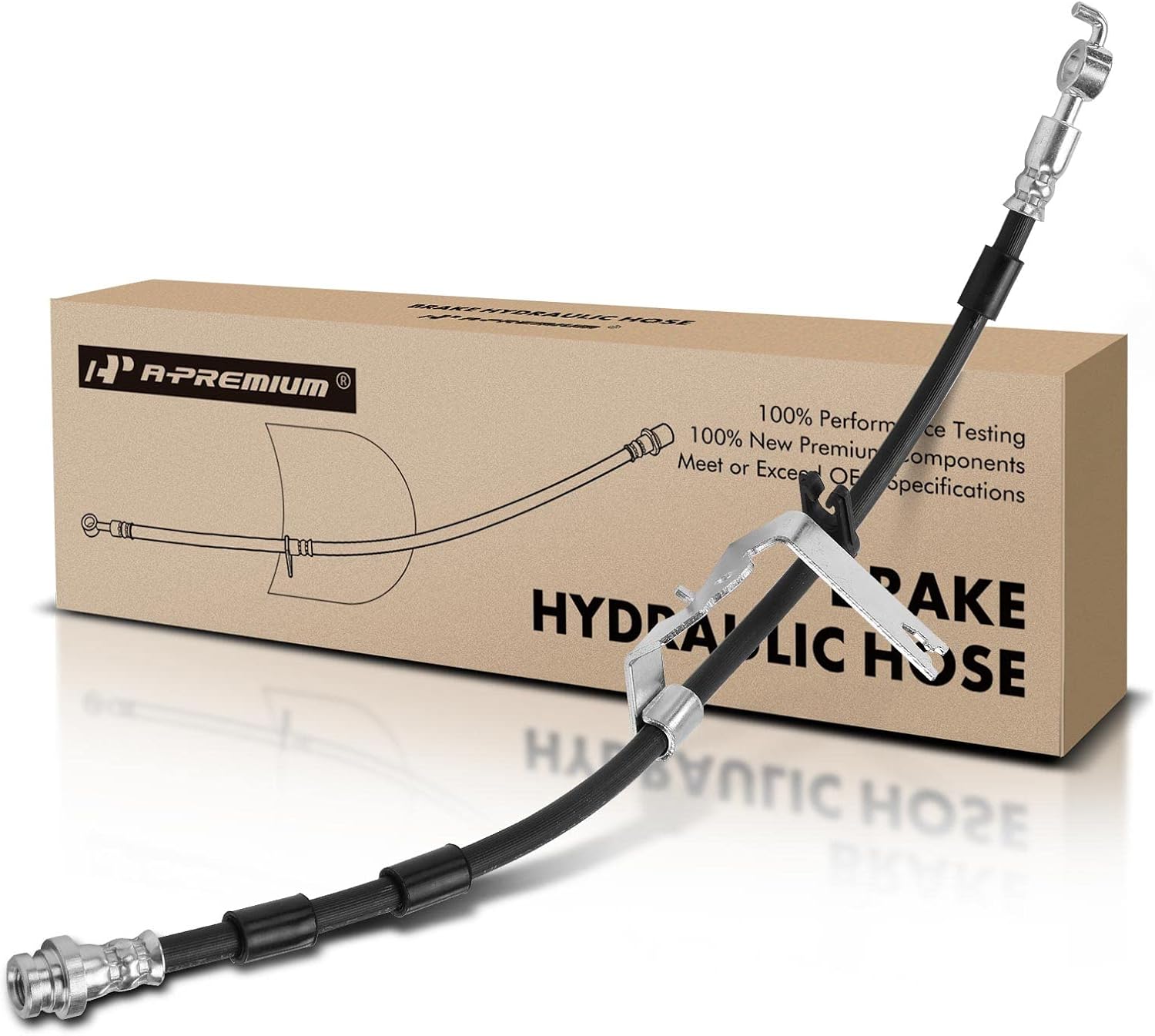A-Premium Rear Passenger Brake Hydraulic Hose Compatible with Select Ford and Lincoln Models - Fusion 2013-2020, Police Responder/SSV Plug-In Hybrid 2019-2020, MKZ 2013-2019 - Replace# DG9Z2282A