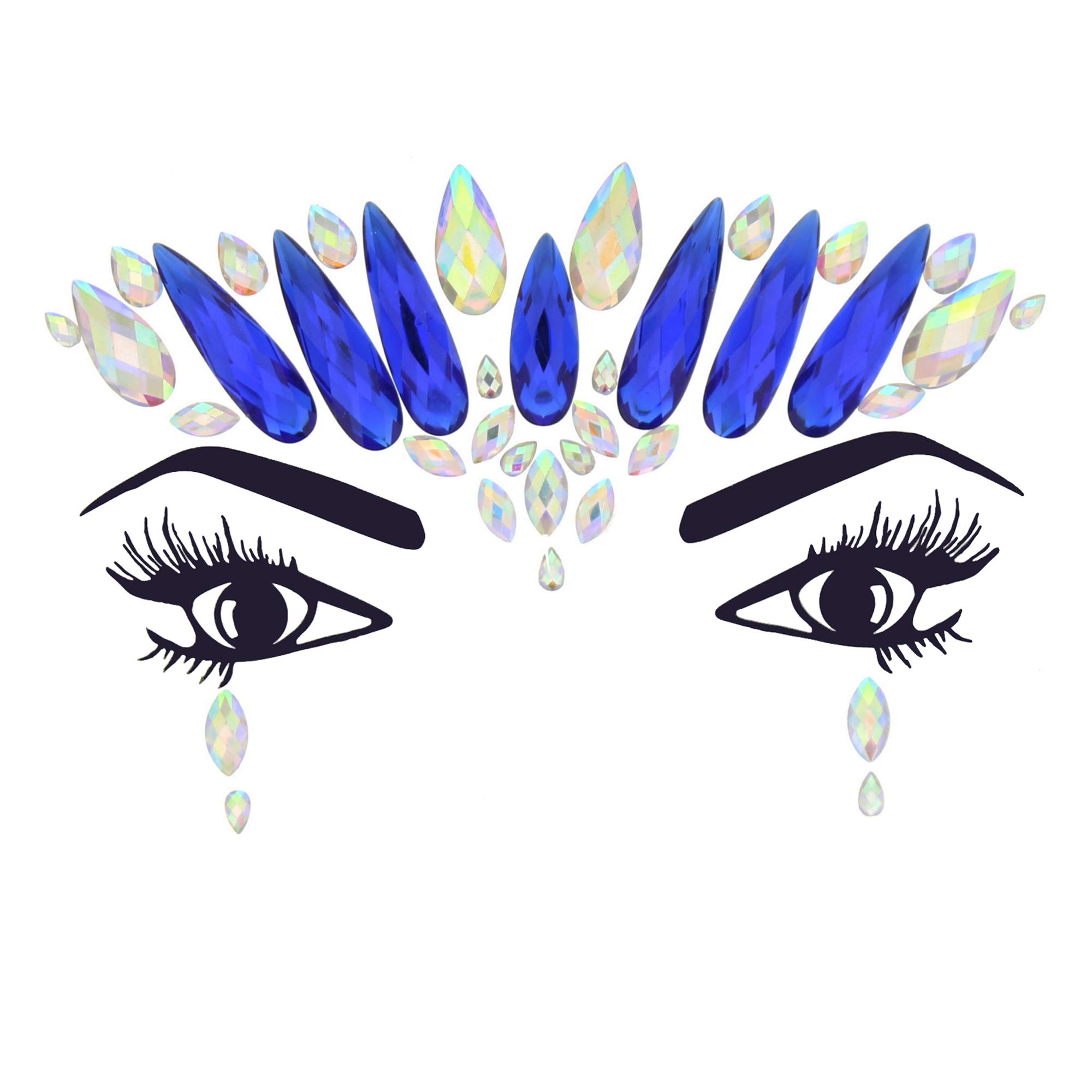 Zac's Alter Ego Crystal Stone Bright Face Gems/Jewels - Festival Body Art