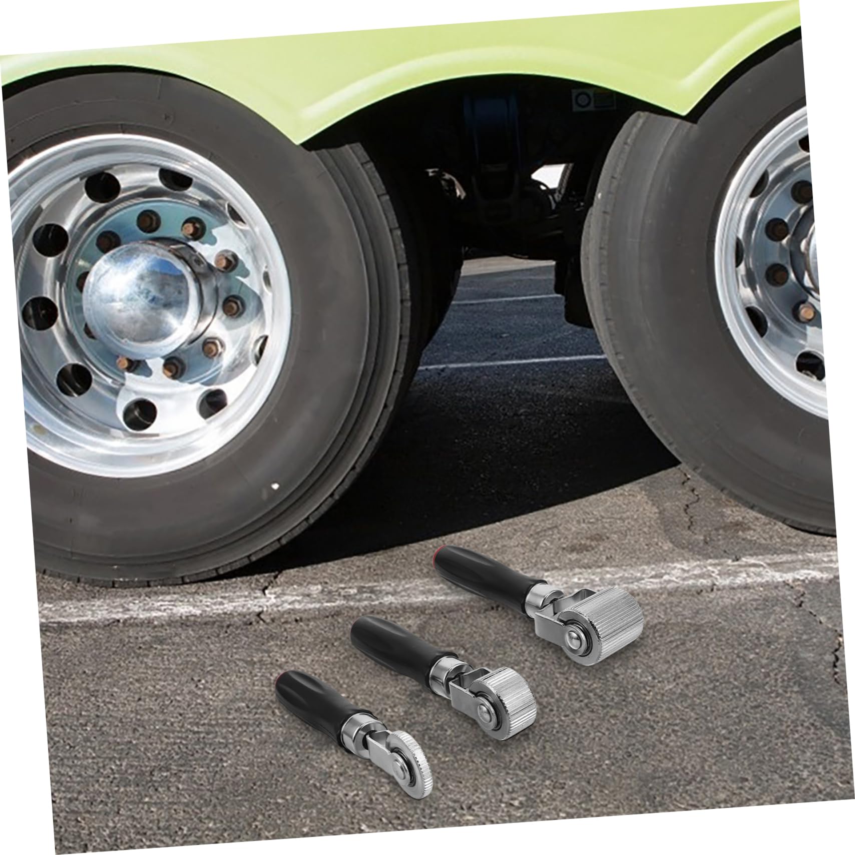 Strumenti per Riparazione Pneumatici Auto 3 Pezzi con Manico in Plastica e Rullo in Metallo Multifunzionale per Manutenzione Auto e Camion