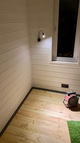 Miniatura 8 de Lámpara de pared negra con potencia incorporada, 3 W, lámpara de montaje en cabecera de pared para galería de arte, luz de lectura para dormitorio,