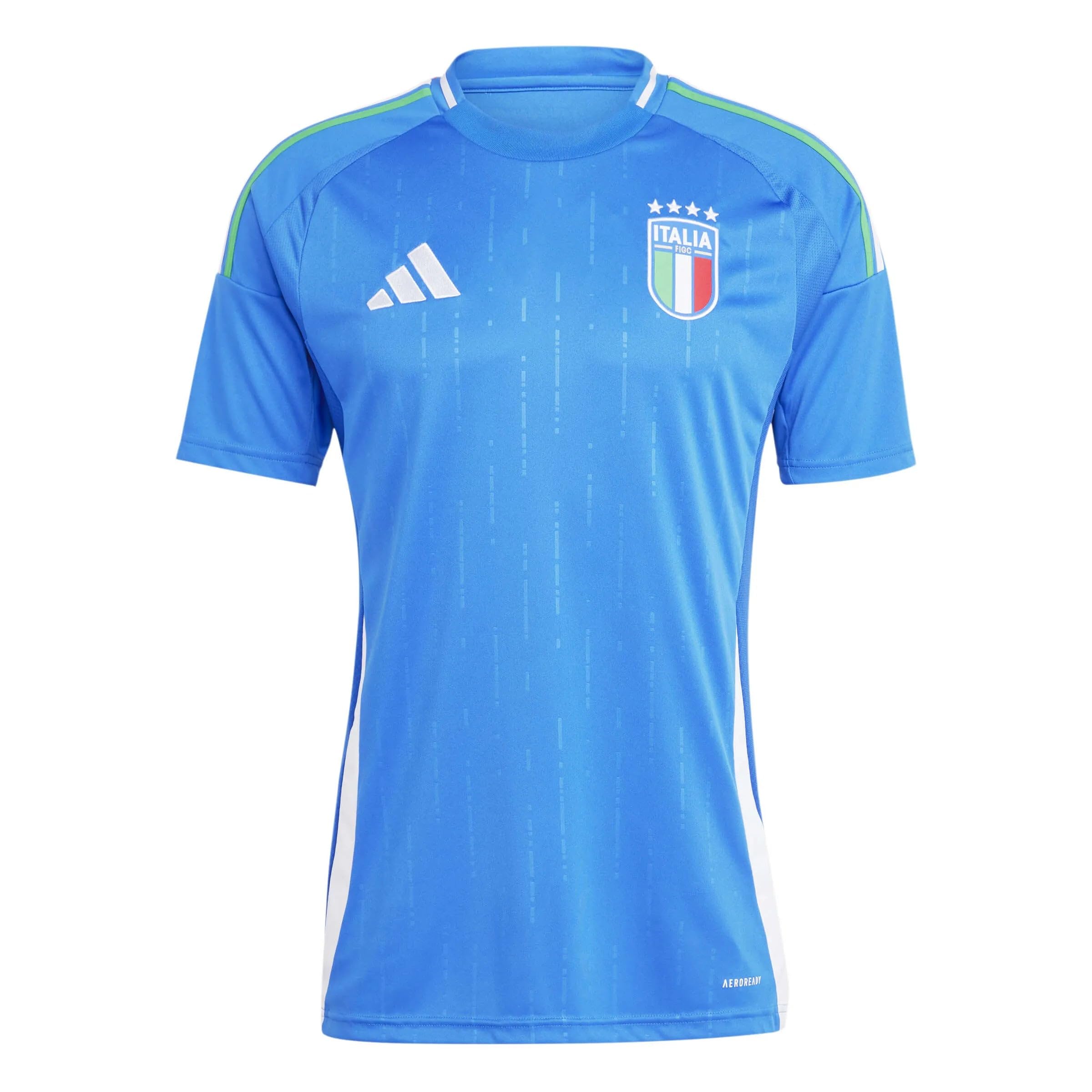 adidasItaly Men’s Home Stadium Jersey 2024 (US, Alpha, Large, Regular, Regular, Blue)