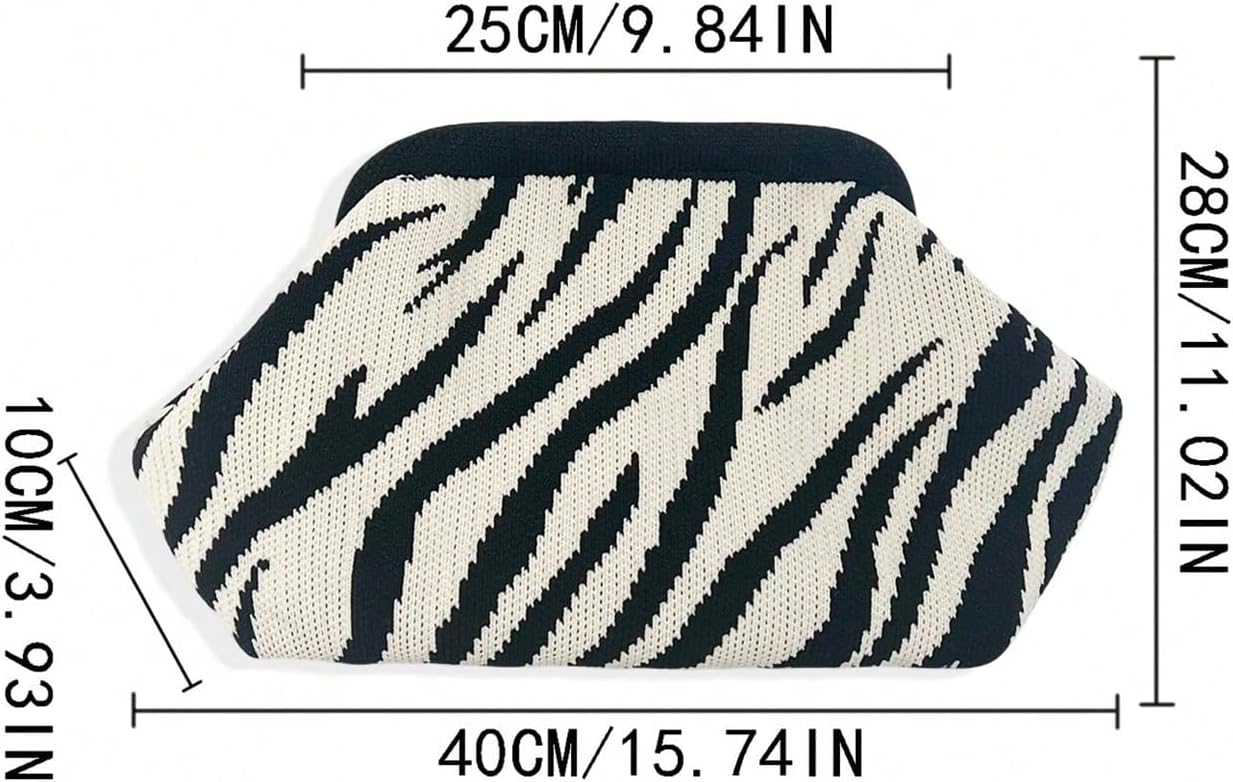 Verdusa Women's Striped Clutch Handbags Crochet Bag Classic Crossbody Bags - Image 7