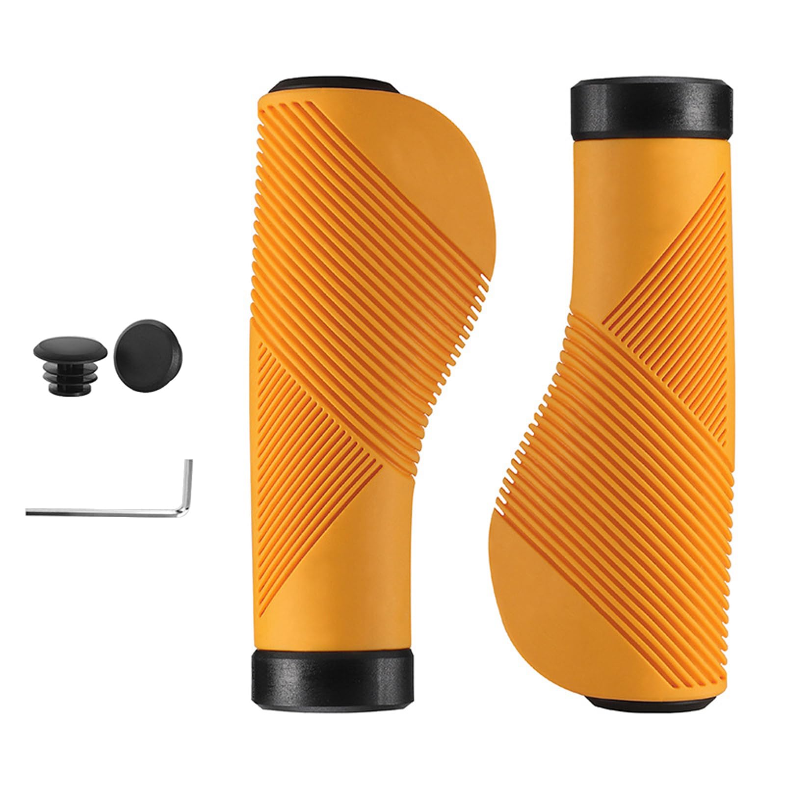 Tsophreniq Ergonomic Bike Handlebars Grip Nonslip Shock Absorption with Nylons Rings Universals for Mountain Bicycles Universals Bike Handle Grip