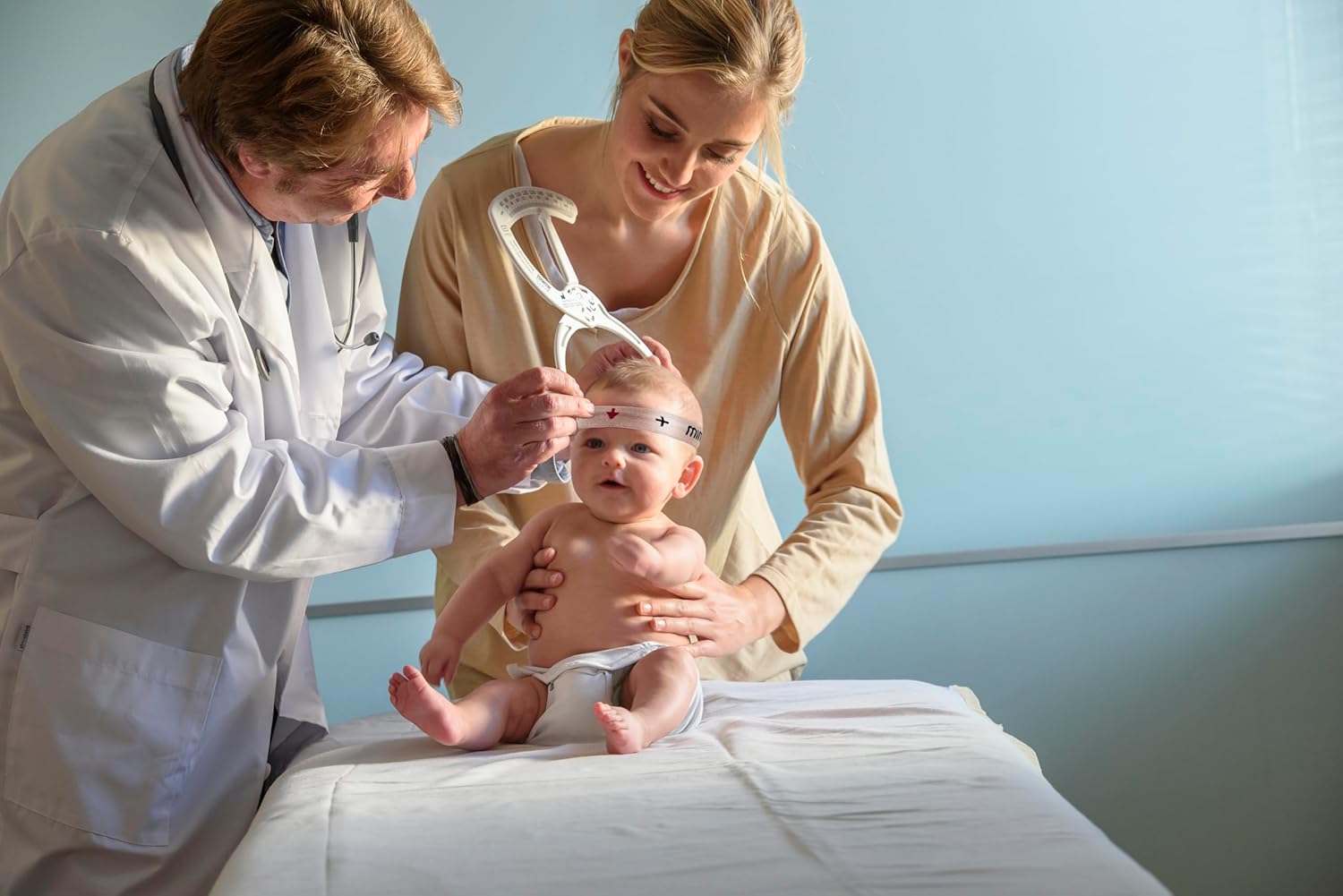 Mimos Craniometer (1 Unit) - Cranial Asymmetry Measurement Tool, Diagnosis and Follow-up of Baby Flat Head Syndrome, Plagiocephaly Assessment.