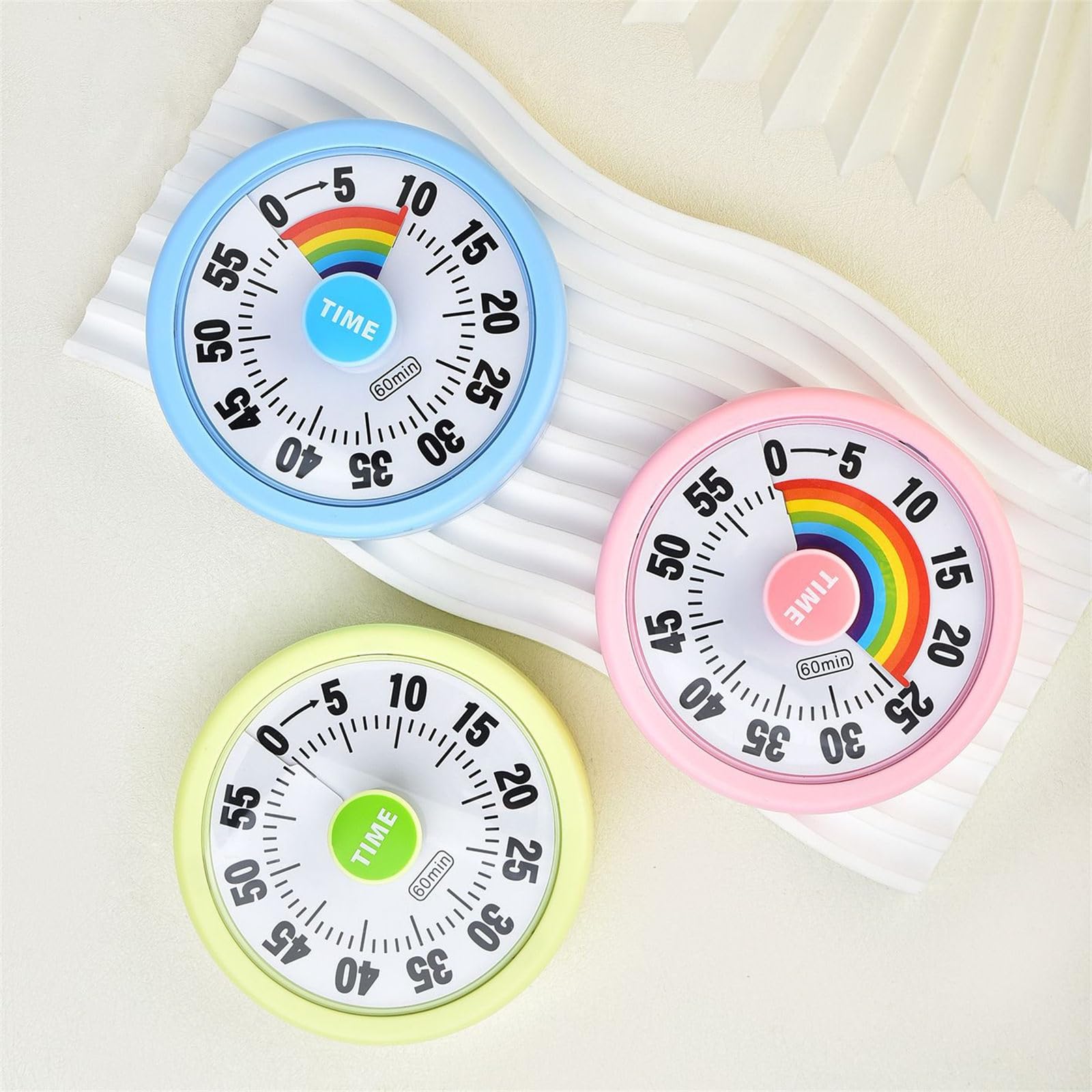Timer visivo, controllo rotativo, conto alla rovescia da 60 minuti, per cucina, aula e l'ufficio, strumento di gestione del tempo adatto ai bambini
