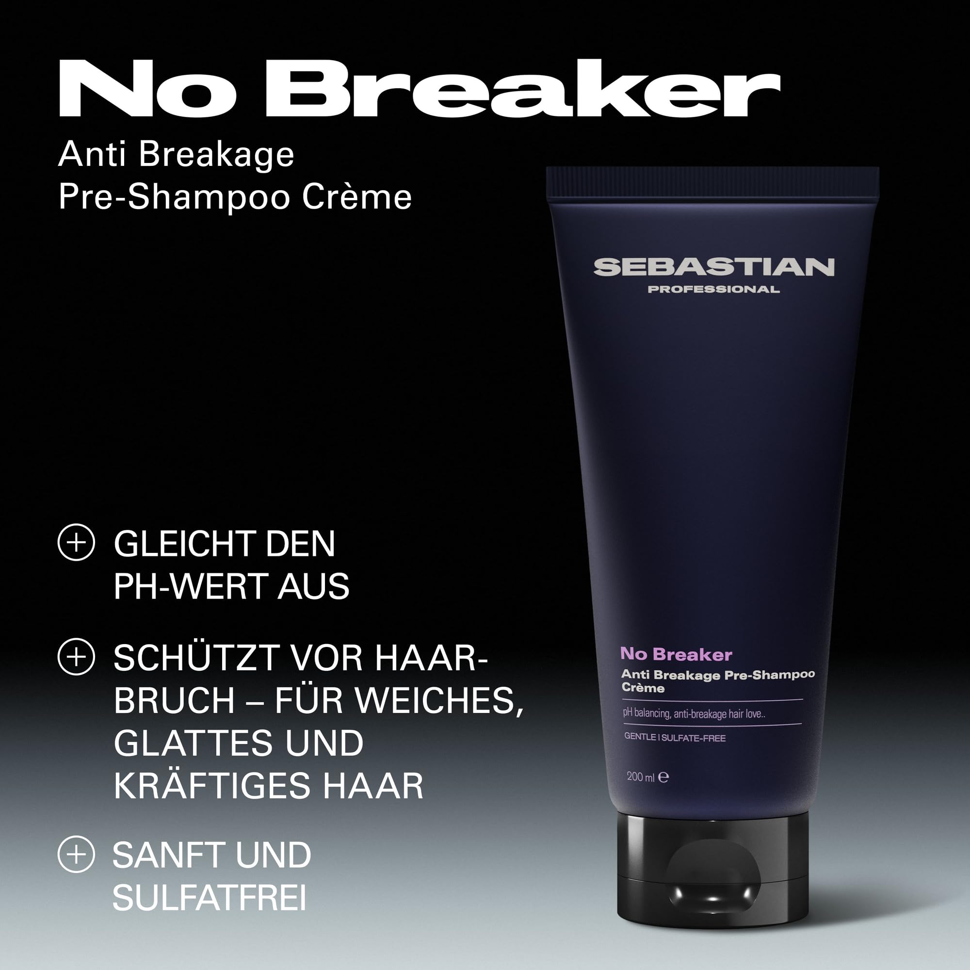 Sebastian Professional NO BREAKER Anti Breakage Pre-Shampoo Crème – Professionelle Haarpflege gegen Haarbruch, stärkt & schützt das Haar, sorgt für glattes, weiches Finish, sulfatfrei - 1 L