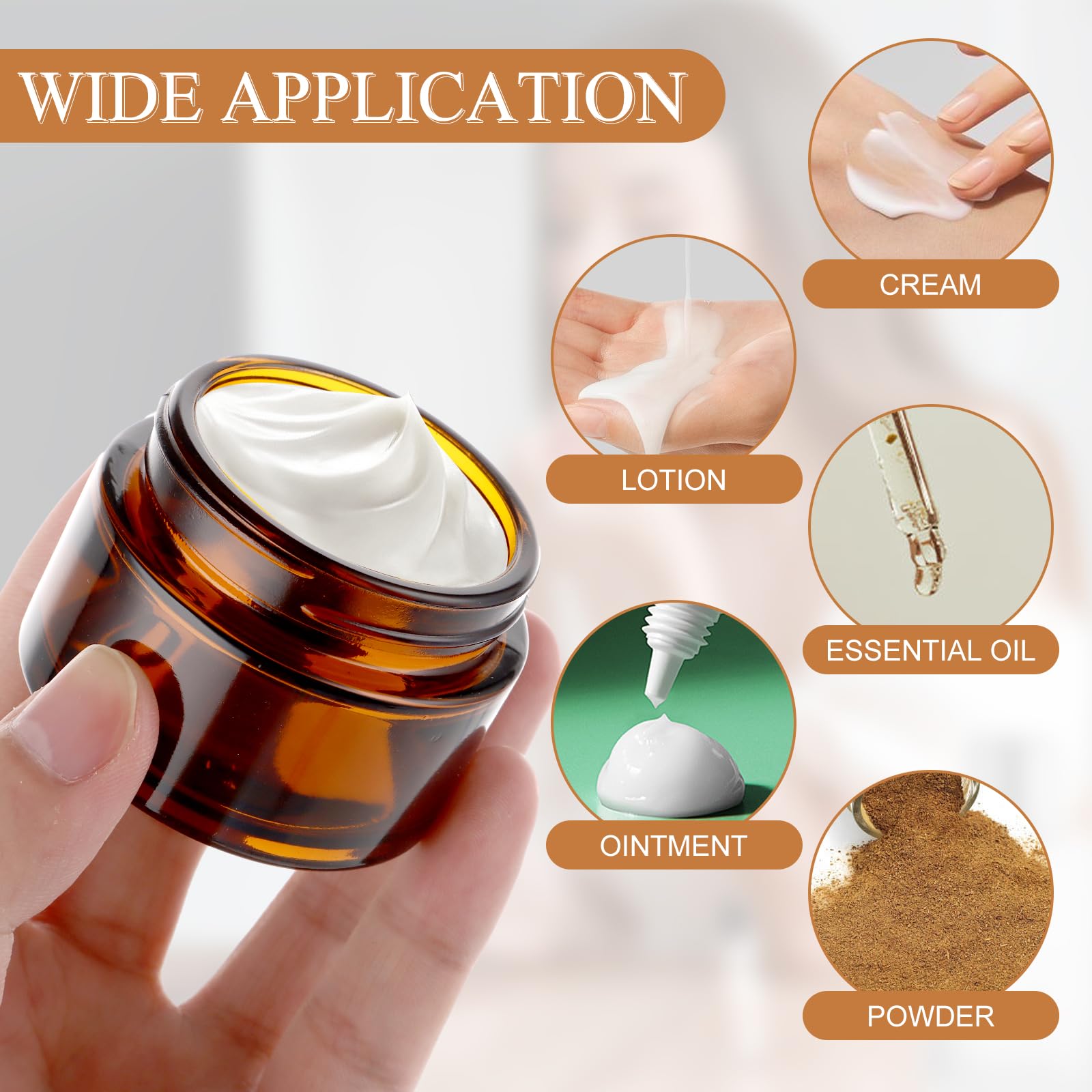 Tarros De Crema Para El Cuidado De La Cara Y El Cuerpo, Parches Dorados