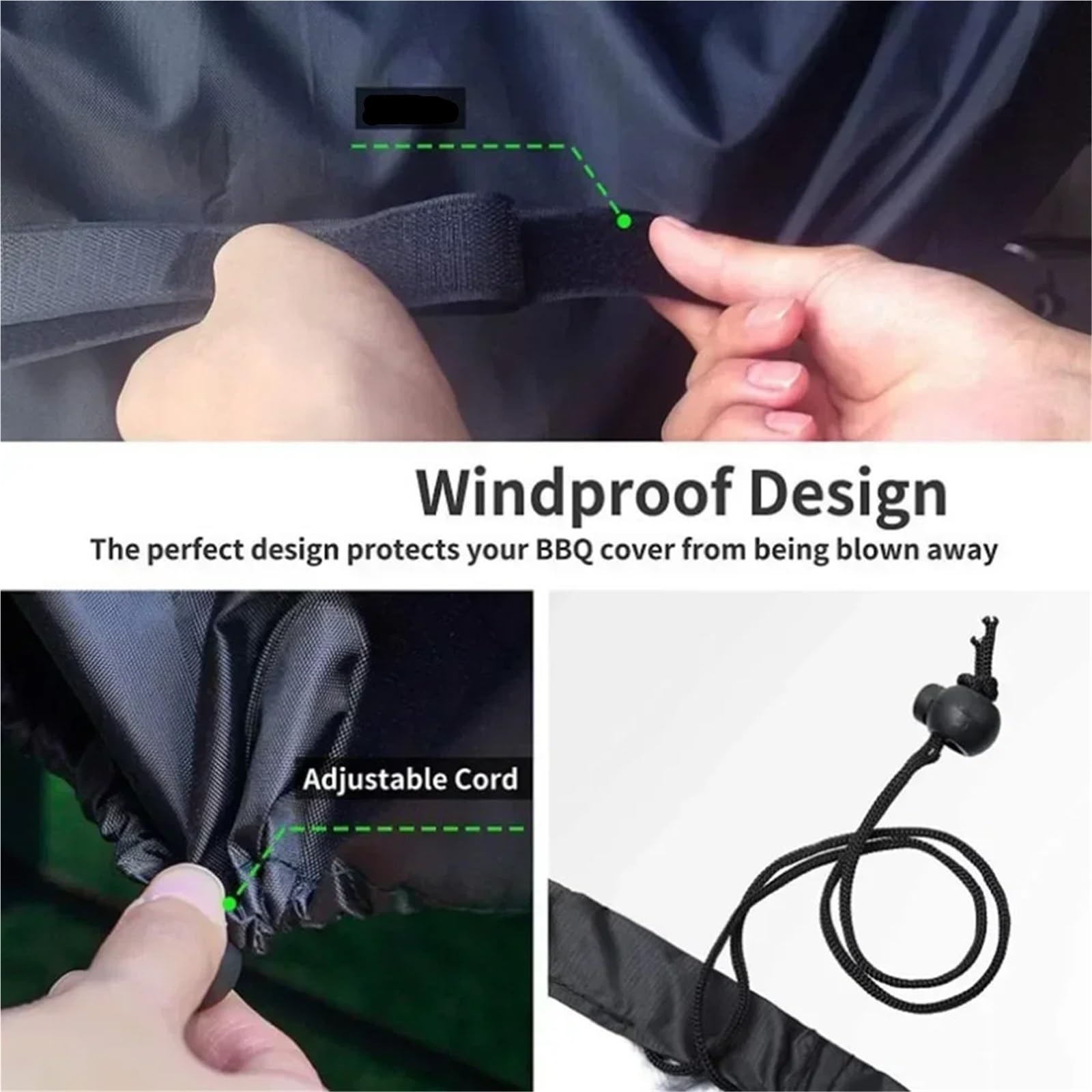 Funda Barbacoa Cubierta Impermeable for Parrilla de Barbacoa, Tela Oxford 420D, Lona for camión, 145x61x117cm, Accesorios for Herramientas de Barbacoa al Aire Libre