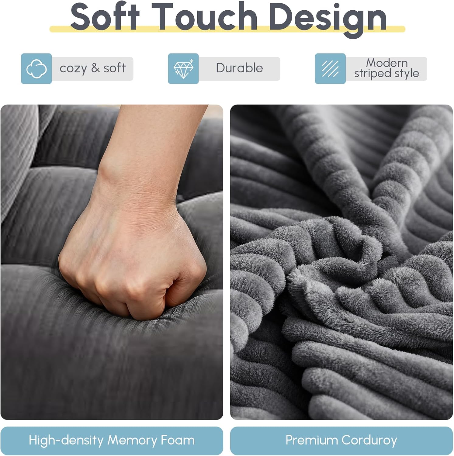 Folding Sofa Bed, Convertible Sleeper Chair with Pillow Foldable Mattress with Back Support