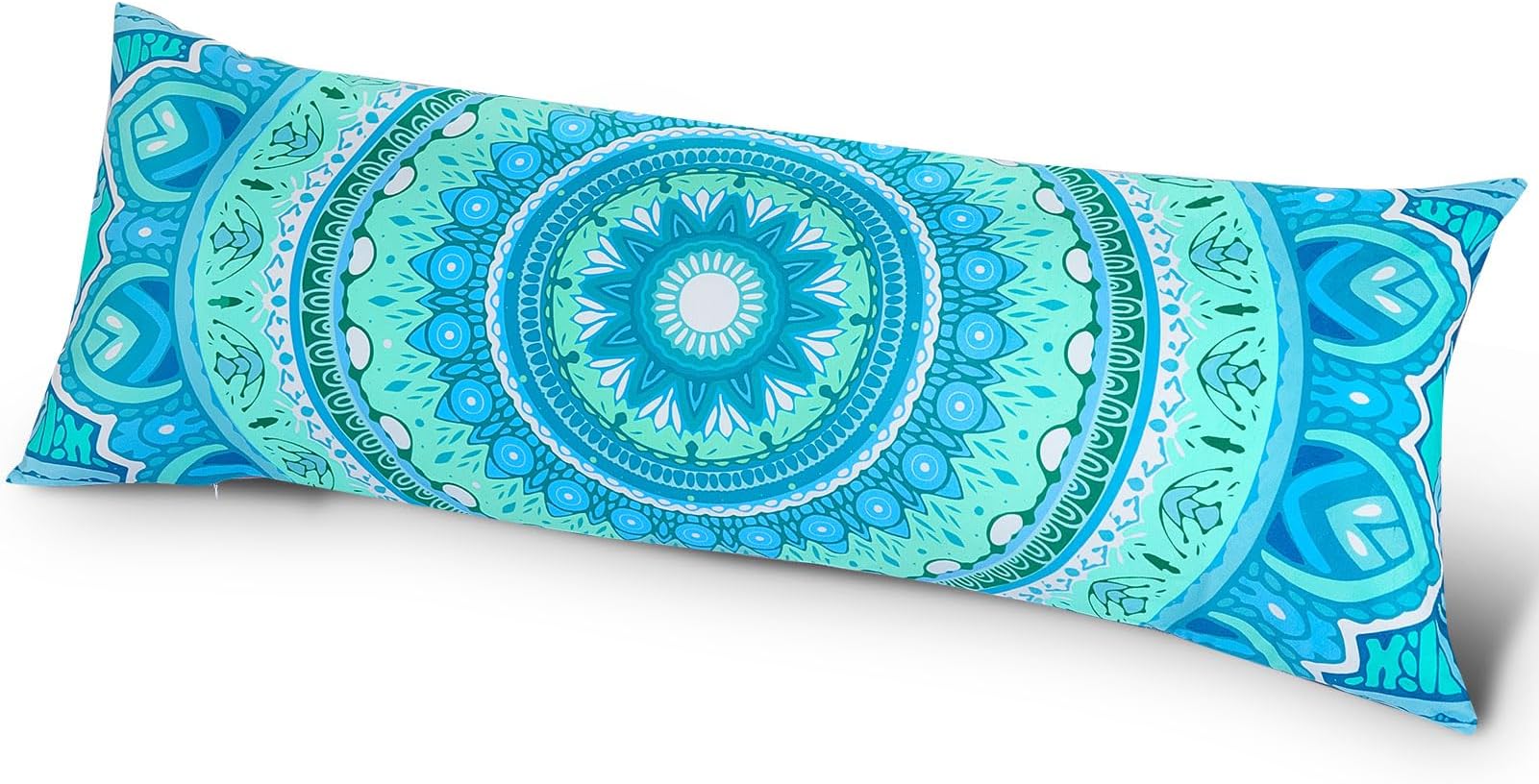 Play TailorBody Pillow Cover with Zipper 20x54 Soft Velvet Body Pillow Case Patterned Long Pillowcase for Adults,Teal