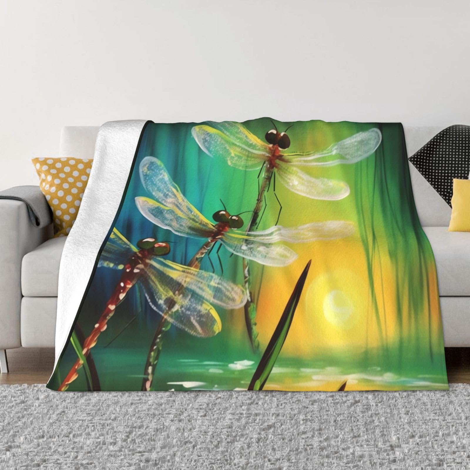 Couverture de voyage en flanelle imprimée pour vos moments détente au salon