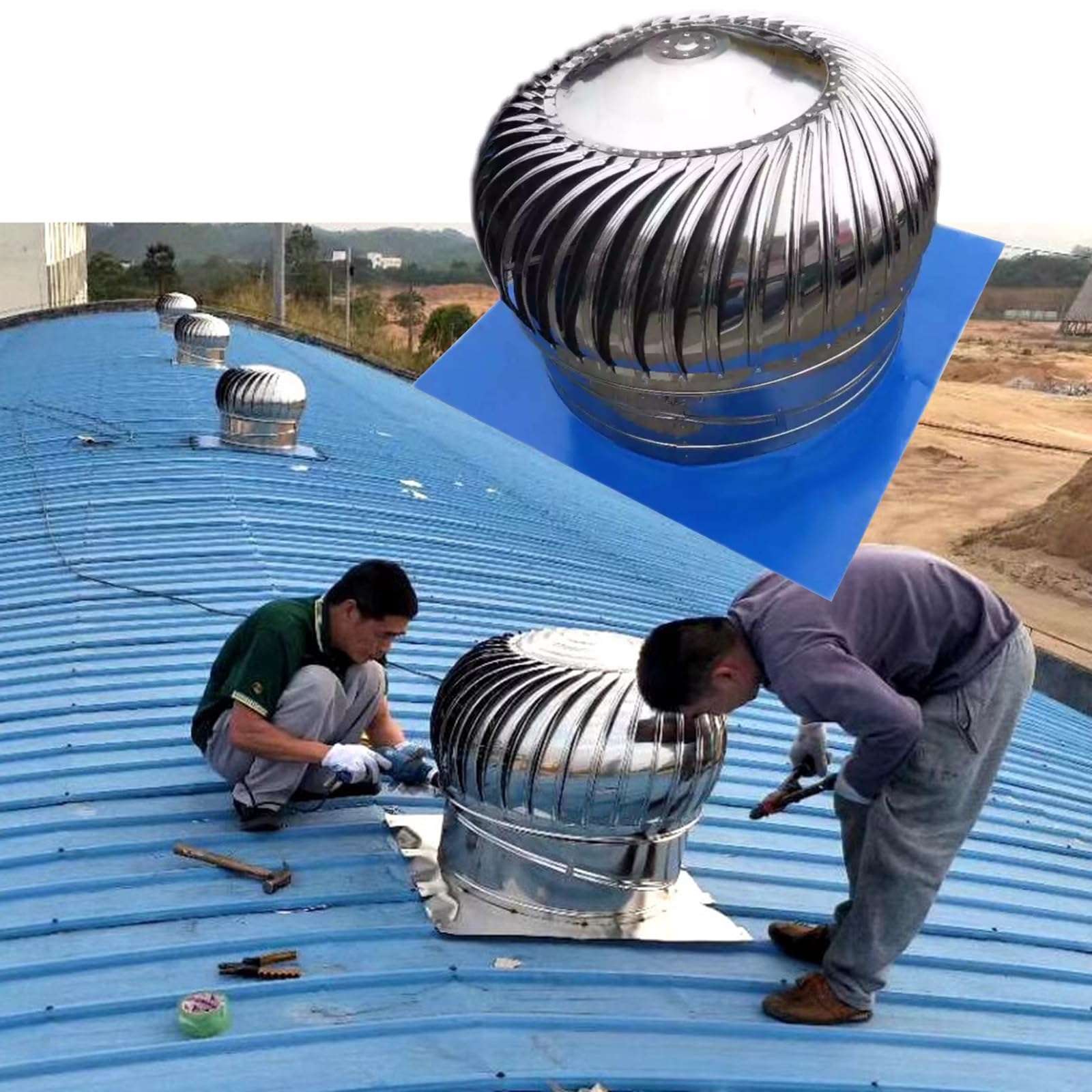 Amazon.co.jp: 通気口カバー ルーフベント タービンベント屋根取り付け