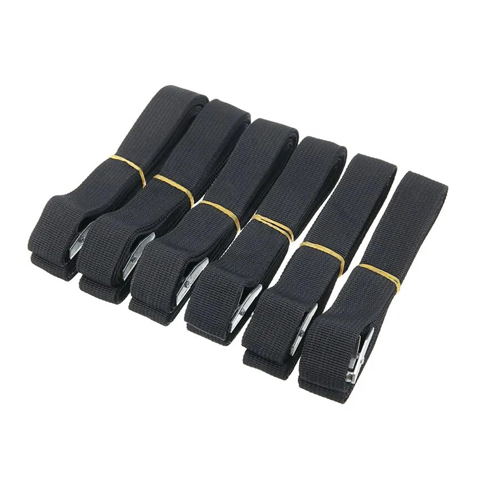 Muzhen Store 6pc 250x2.5cm Car Auto Tension Rope Tie Down Strap Forte cinghia a cricchetto Borsa da viaggio Cargo Ancoraggio Fibbia in metallo Corda di traino Strumento