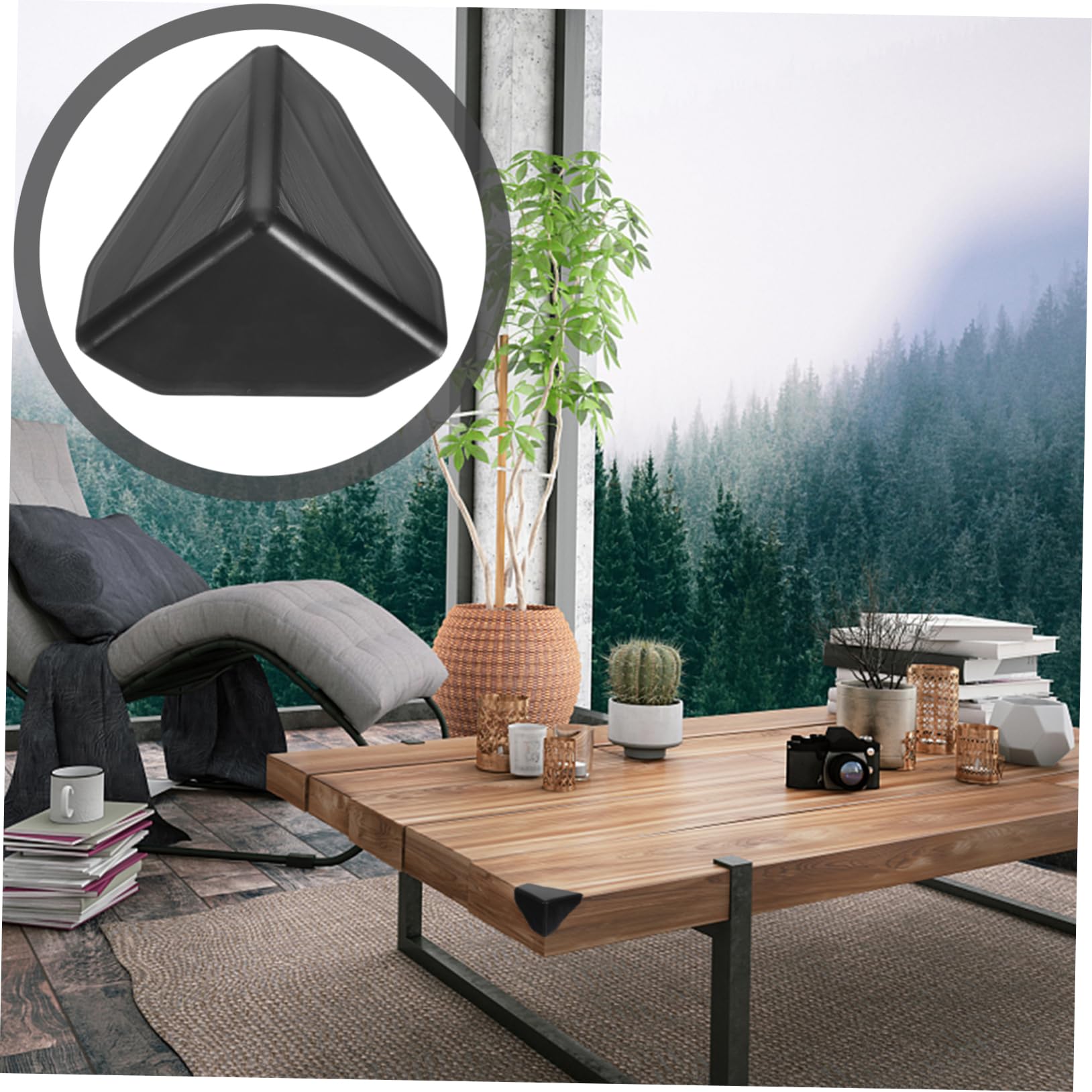 Protector Esquinas Bebes para Protección en Embalaje y Almacenamiento 100 Piezas de Plástico Negro Reutilizables para Muebles y Escritorios