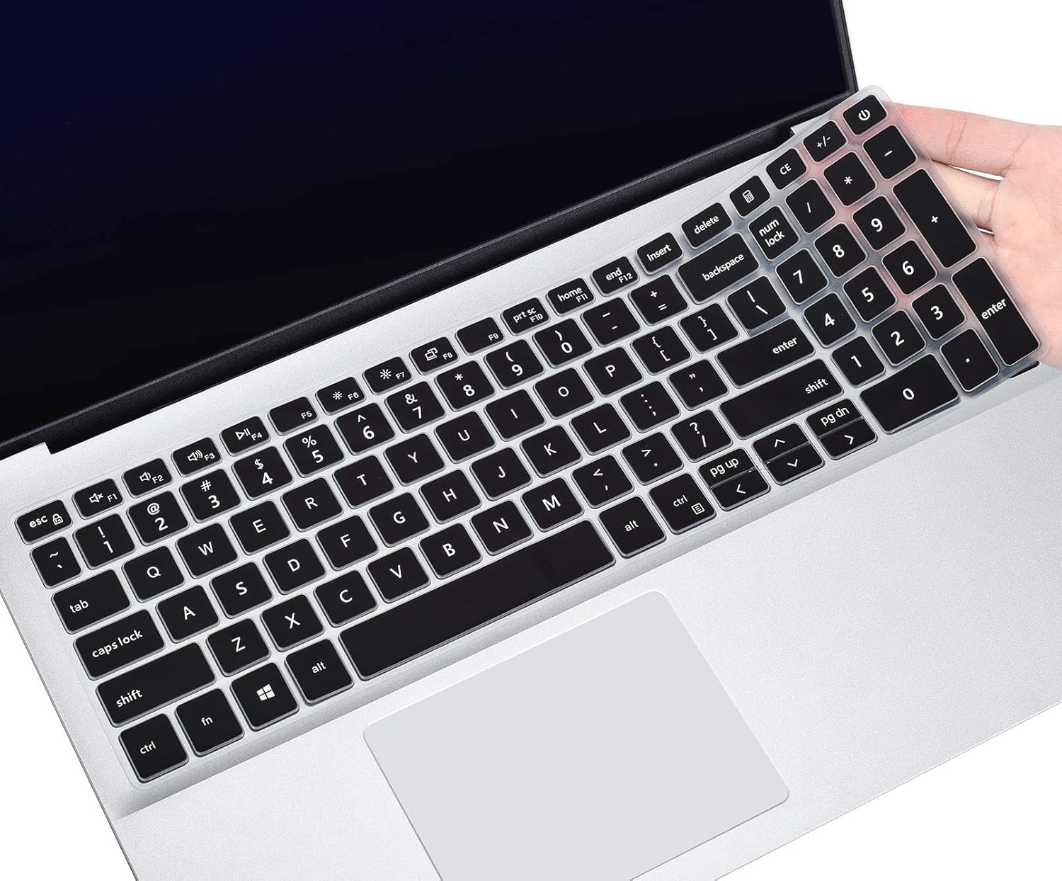 RAYA Silicone Keyboard Skin Cover for Dell G15 Series 15.6 inch Laptops | DELL G15 Series - (5510/5511 / 5515/5520 / 5525/5530 / 5535) Gaming Laptop Keyboard Cover (Black Silicone)