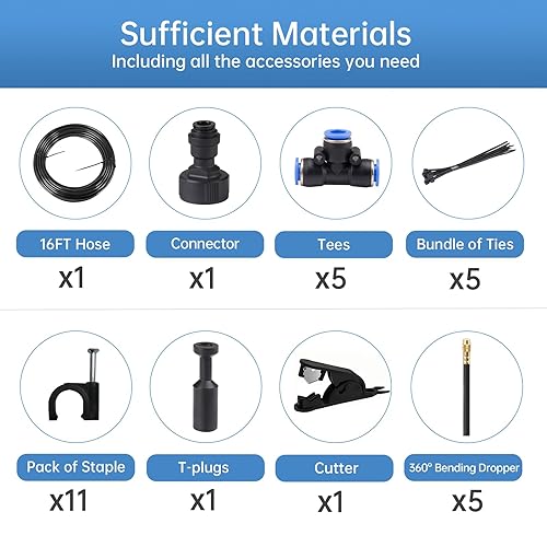 Miniatura 2 de Kit de riego automático por goteo de 360, boquilla de pulverización universal ajustable, sistema de atomización de cobre resistente para