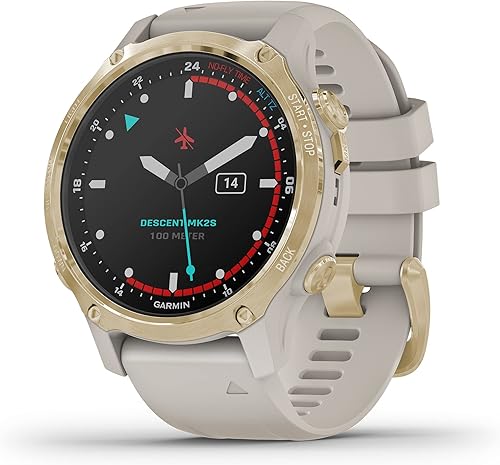 Miniatura 7 de Garmin Descent Mk2S, computadora de buceo estilo reloj de tamaño pequeño, entrenamiento multideportivocaracterísticas inteligentes, gris con banda