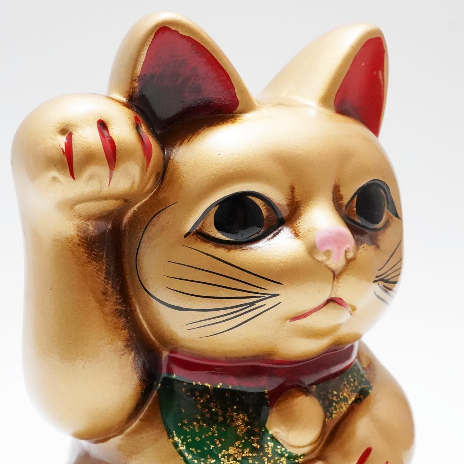 Amazon.co.jp: 瀬戸焼 招き猫 貯金箱 6.3インチ 手塗り 招き猫 置物