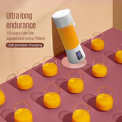 Miniatura 7 de Licuadora portátil para batidos y batidos, 2000 mAh USB recargable tamaño personal exprimidor taza eléctrica mini licuadora con USB recargable para