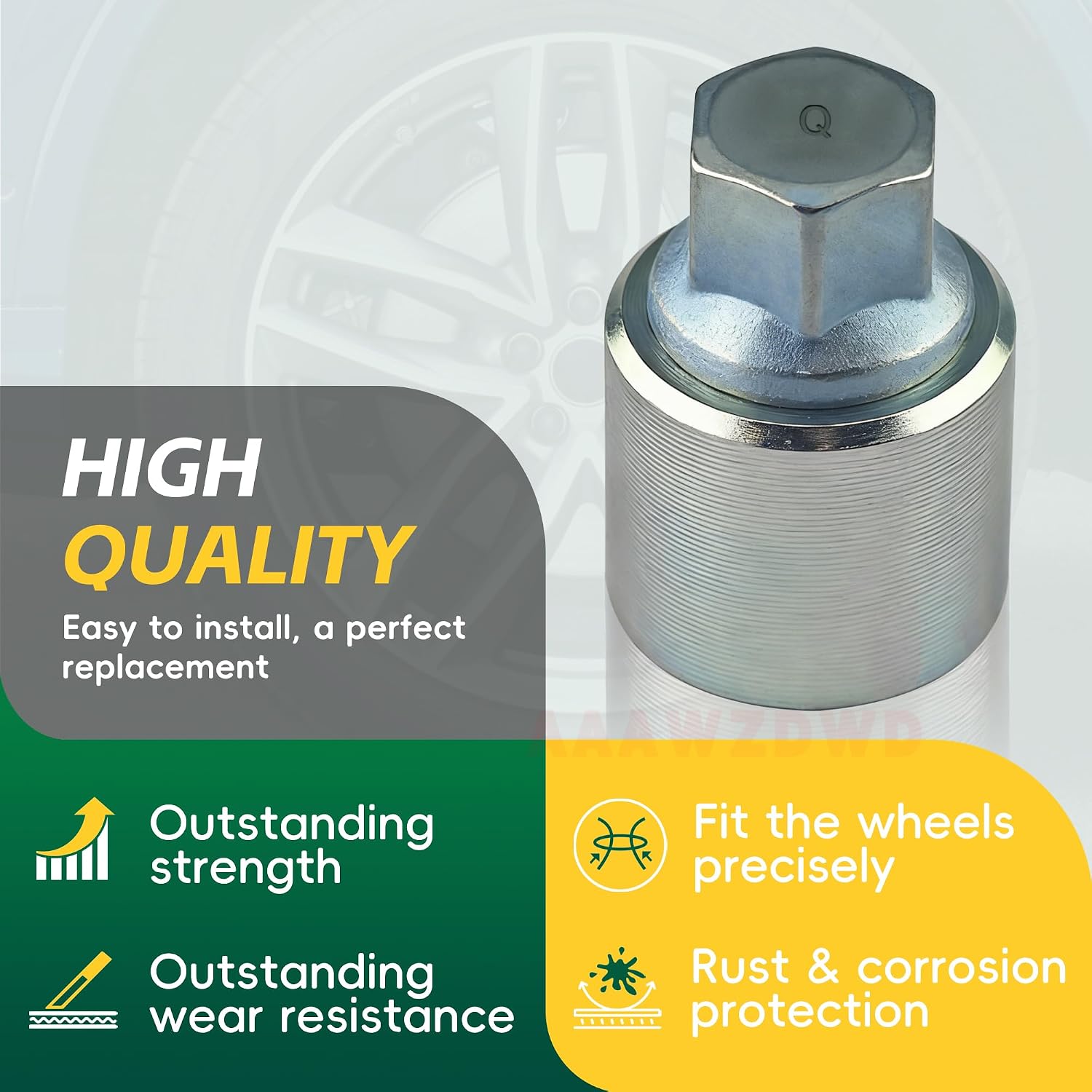 #Q/814 for Audi Wheel Locking nut Key Compatible with Audi A3 A4 A5 A6 A8 Q3 Q5 Q7 Wheel Lock Key,Anti-Theft Lug Nut Removal Tool