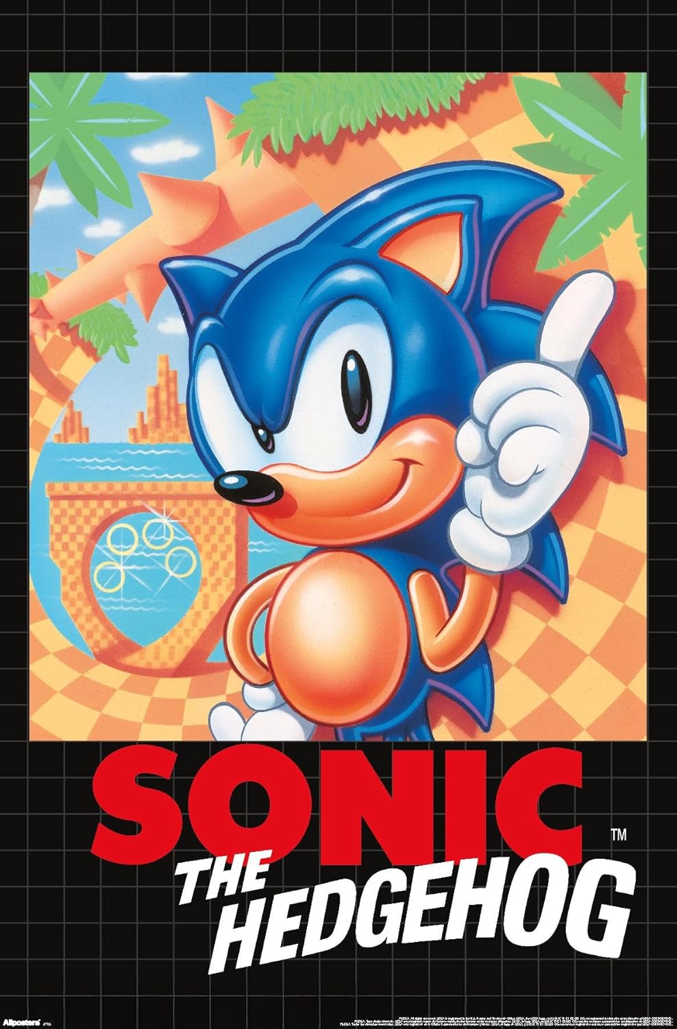 Sonic the Hedgehog (1991) - Key Art Wall Poster, 34L" x 22.4W", Premium Unframed Version