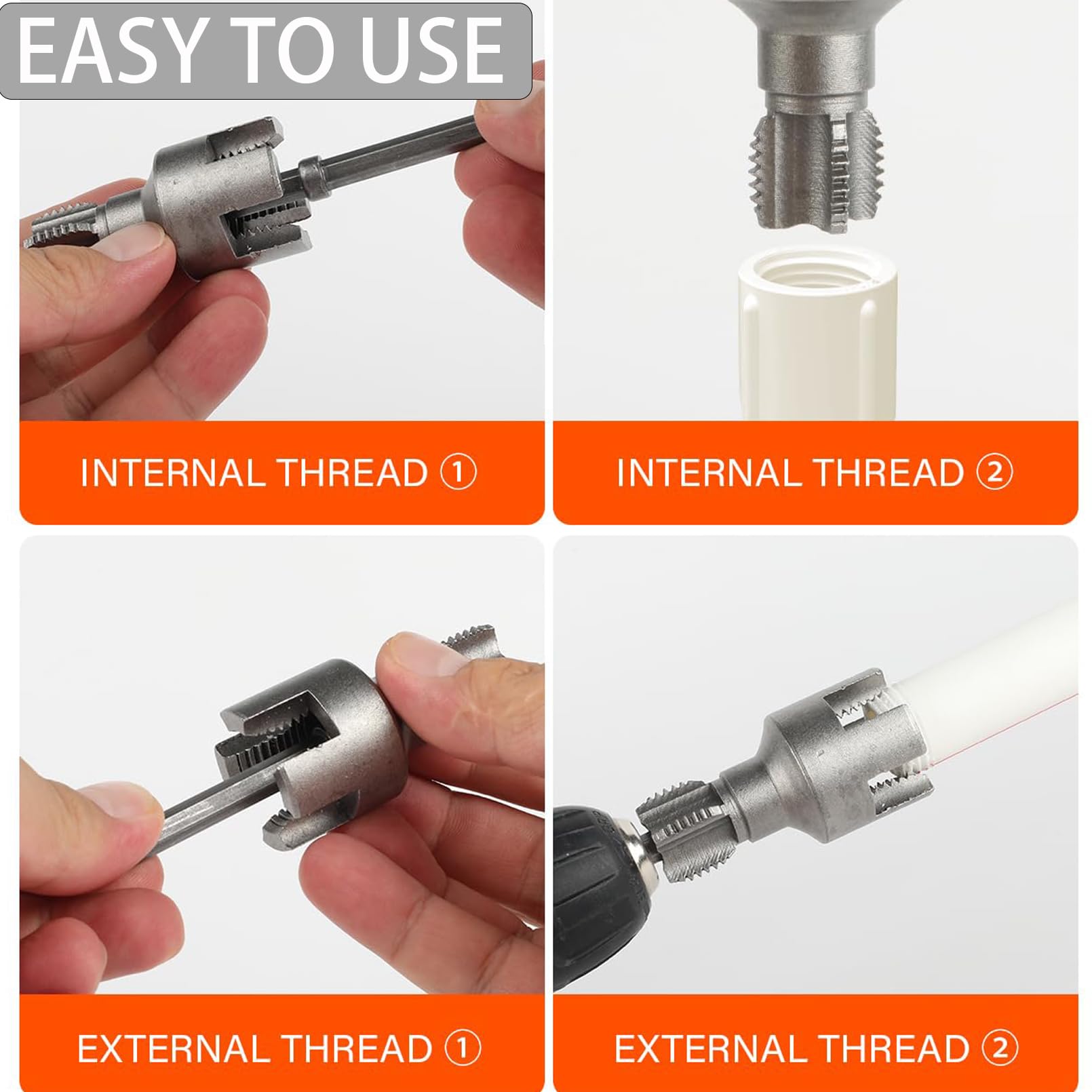 Pipe Threading Tool - 1/2" & 3/4" PVC Cutter -5
