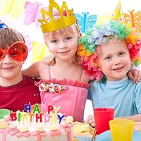 Vista 3 de Fancy Land Coronas de cumpleaños para niños, paquete de 25 unidades, coronas de papel brillante para aula, cumpleaños, escuela, familia, suministros