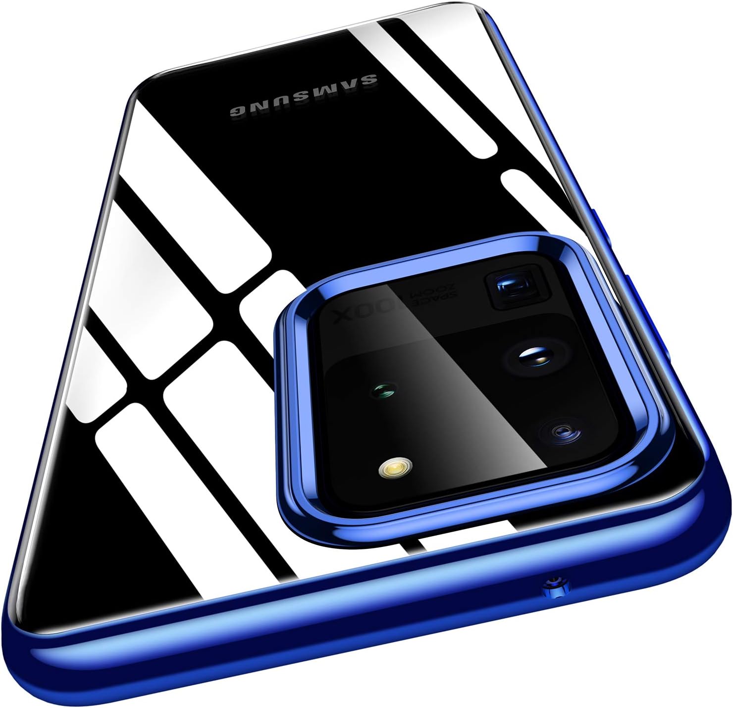 Meifigno Soft Clear Designed for Samsung Galaxy S20 Ultra Case, S20 Ultra 5G Case 6.9 inch, [Anti-Yellow] Ultra Thin & Slim Fit Flexible TPU, Compatible with Galaxy S20 Ultra (2020) - Crystal Blue