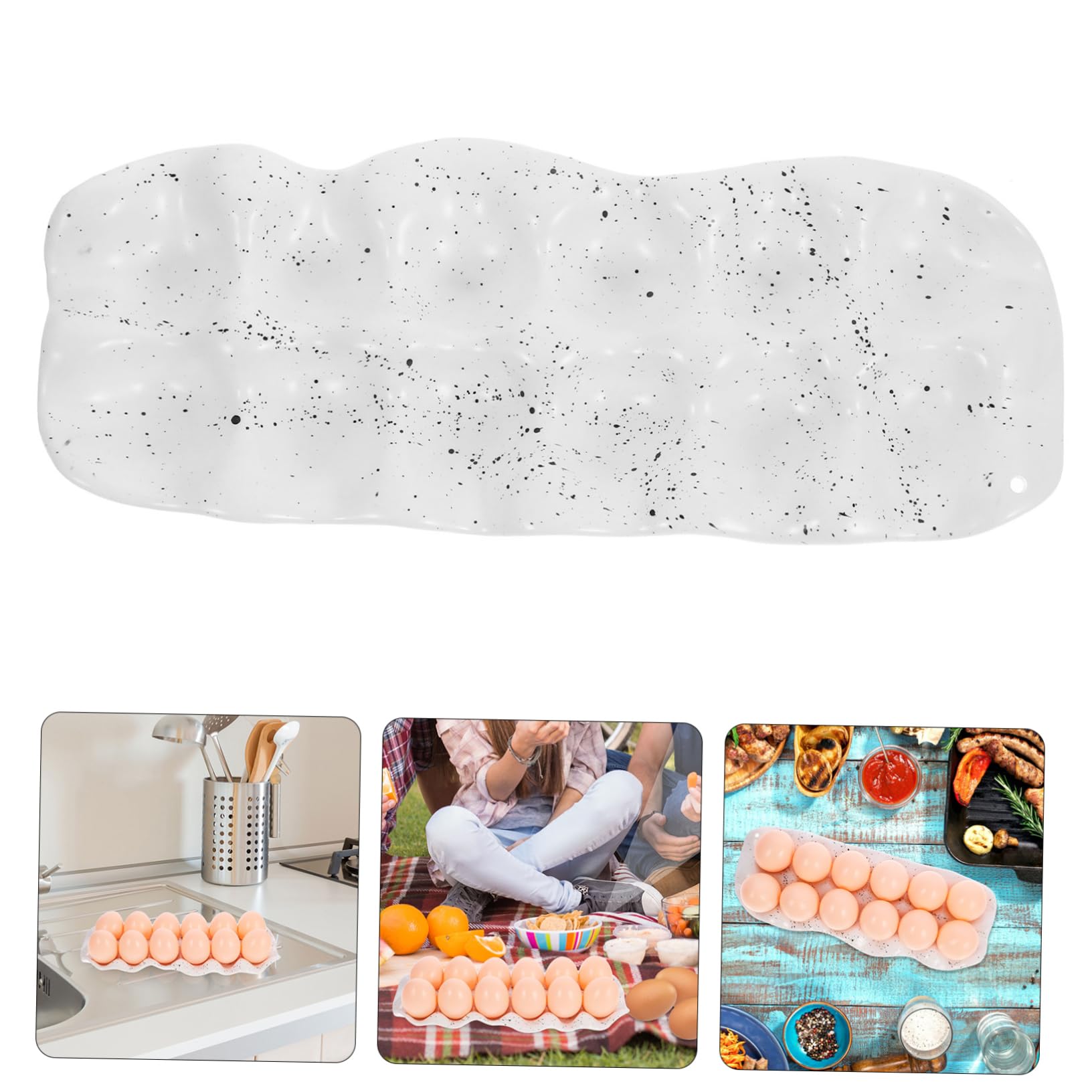 Bandeja De Huevos Huevera De Cerámica Para Guardar Huevos Para Refrigerador Para Exhibir La Encimera Cocina