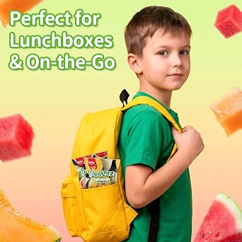 AMOS Peelerz Melon Mix Peelable Gummy Watermelon Cantaloupe Candy Sweets