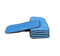 Vista 1 de Real Clean Recambios de microfibra de 10 pulgadas para mopa húmeda y seca para marcos de mopa de 9 a 10 pulgadas (paquete de 6)