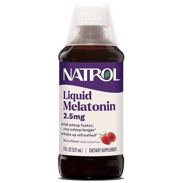 Natrol Liquid Melatonin 2 5 mg Adult Melatonin Supplement to Fall Asleep Faster and Stay Asleep Longer Wake