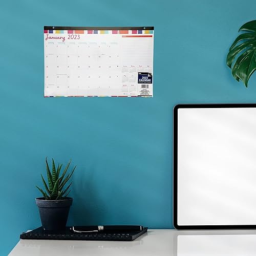 Miniatura 3 de KRE Calendario de pared de escritorio anual multicolor 2023 de 17 x 11 pulgadas (adicional KREMUDE) para planificar y programar vacaciones de Año