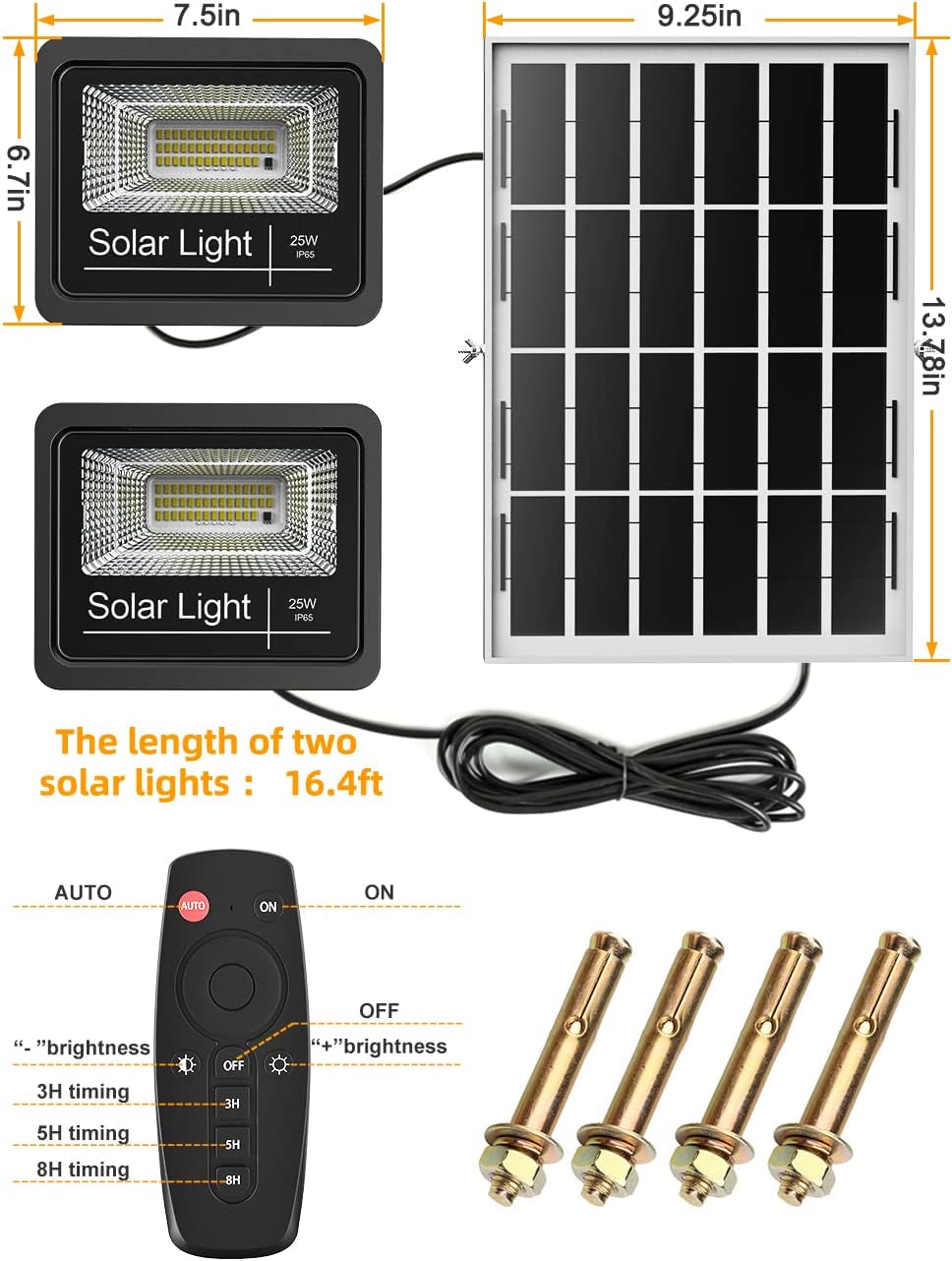 Buy Solar Flood Light Outdoor 1000LM Dual 6000K Bright White