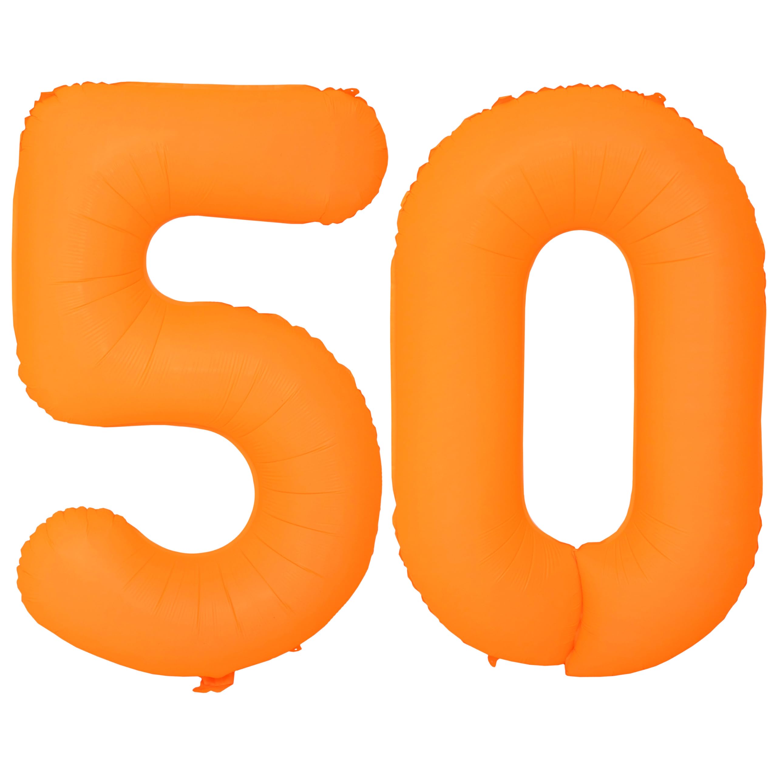 Orange Birthday Number 50 Balloon 40 IN Fluorescent 50 Helium Foil Balloon For 50th Orange Birthday Decorations 50 Year Old Boys Girls Wedding Fluorescent Party Supplies
